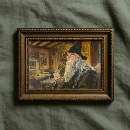 Original Oil Painting Gandalf Print By Artist Peter Kershaw | Instant Digital Download | printable wall Art  for home decor