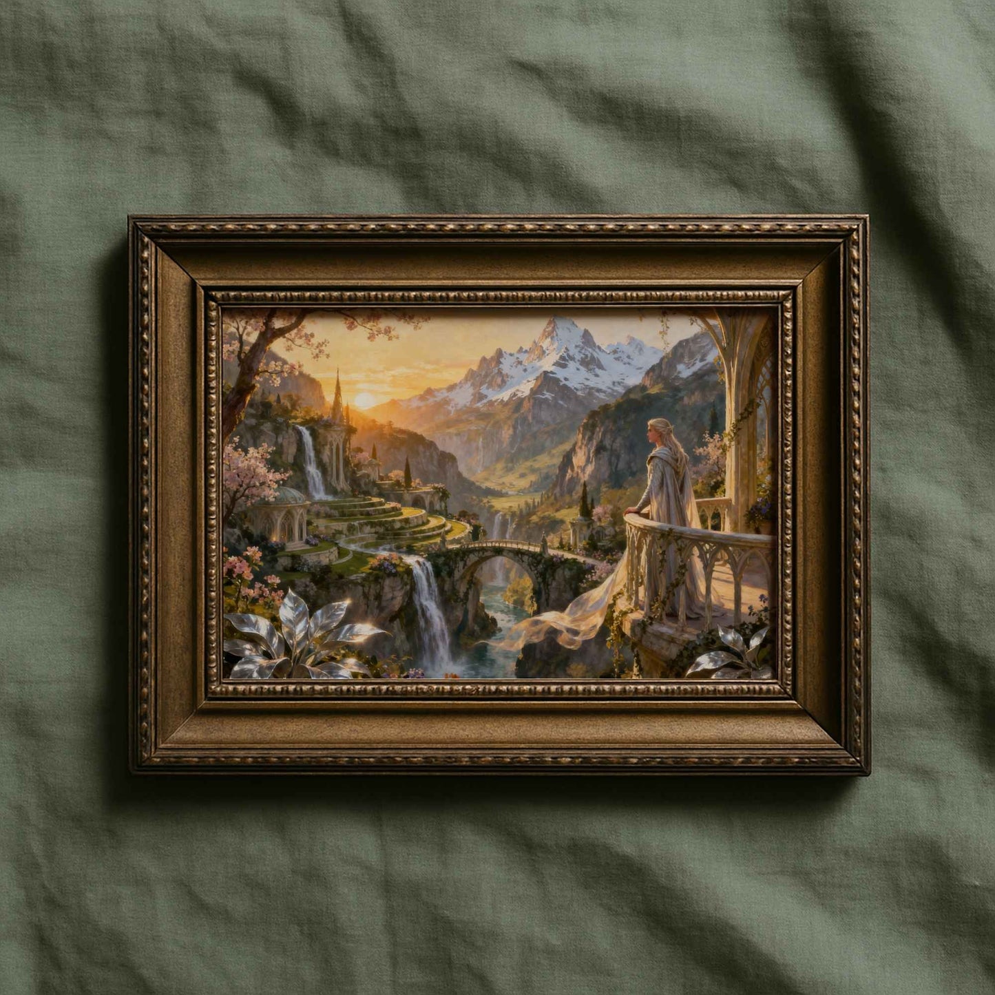 Enchanting Elf | Digital Download | Original Landscape Printable Wall Art | Fantasy Mystical Elven Nature Home Decor