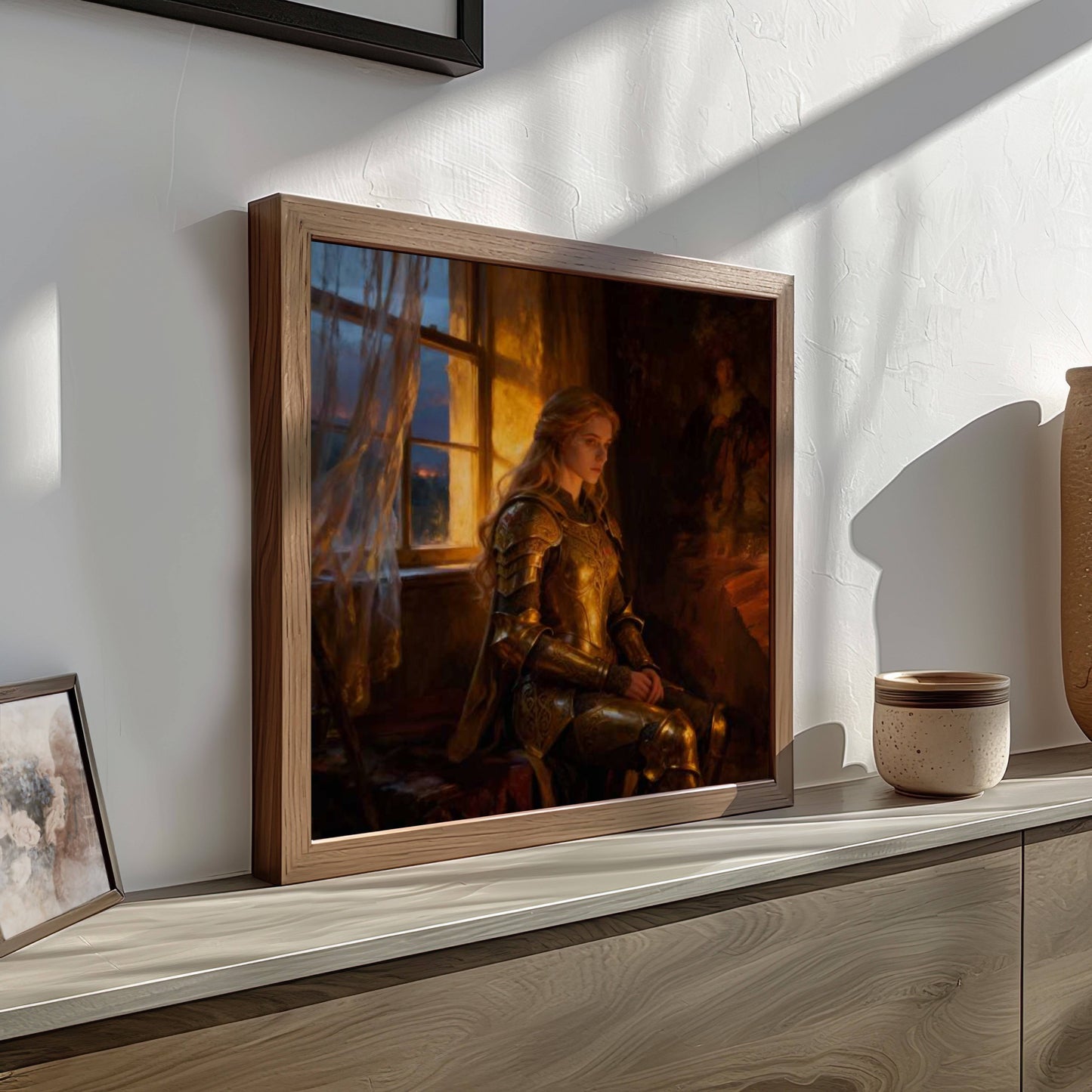 Princess In Amour Printable Wall Art | Digital Download | Original Fantasy | Enchanted Royal Home Decor