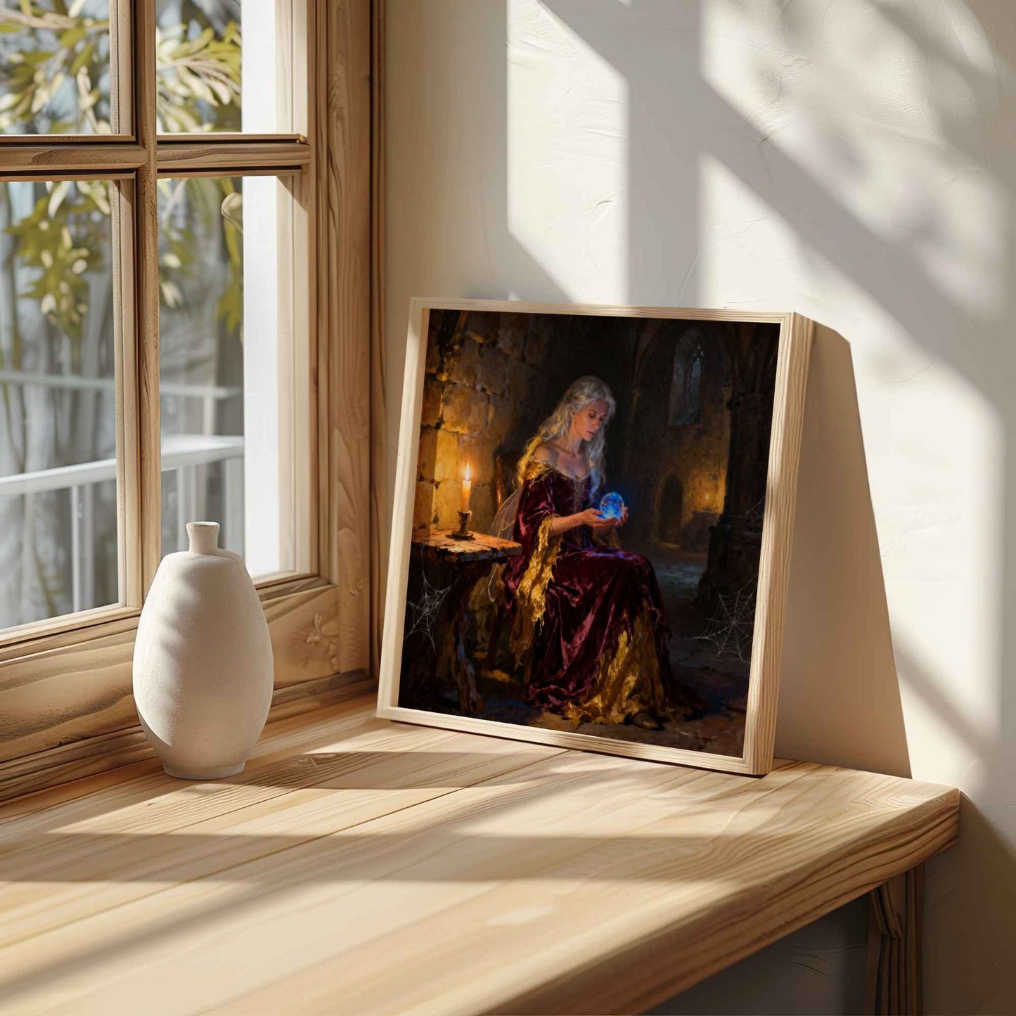 Fairy Crystal Ball |Fantasy Printable Wall Art | Digital Download | Original Fantasy | Enchanted Magic Home Decor