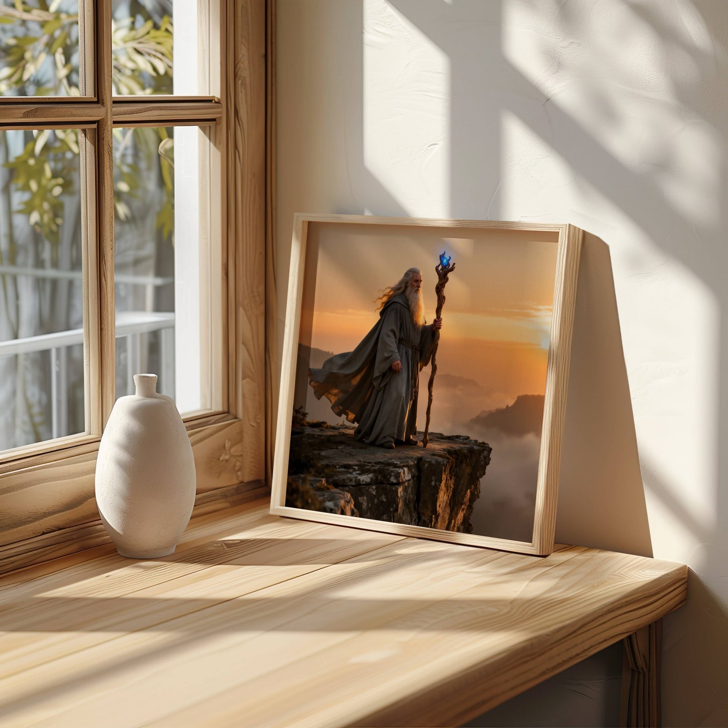 Magical Wizard Original Scene Fantasy | Instant Digital Download | printable wall Art  for home decor