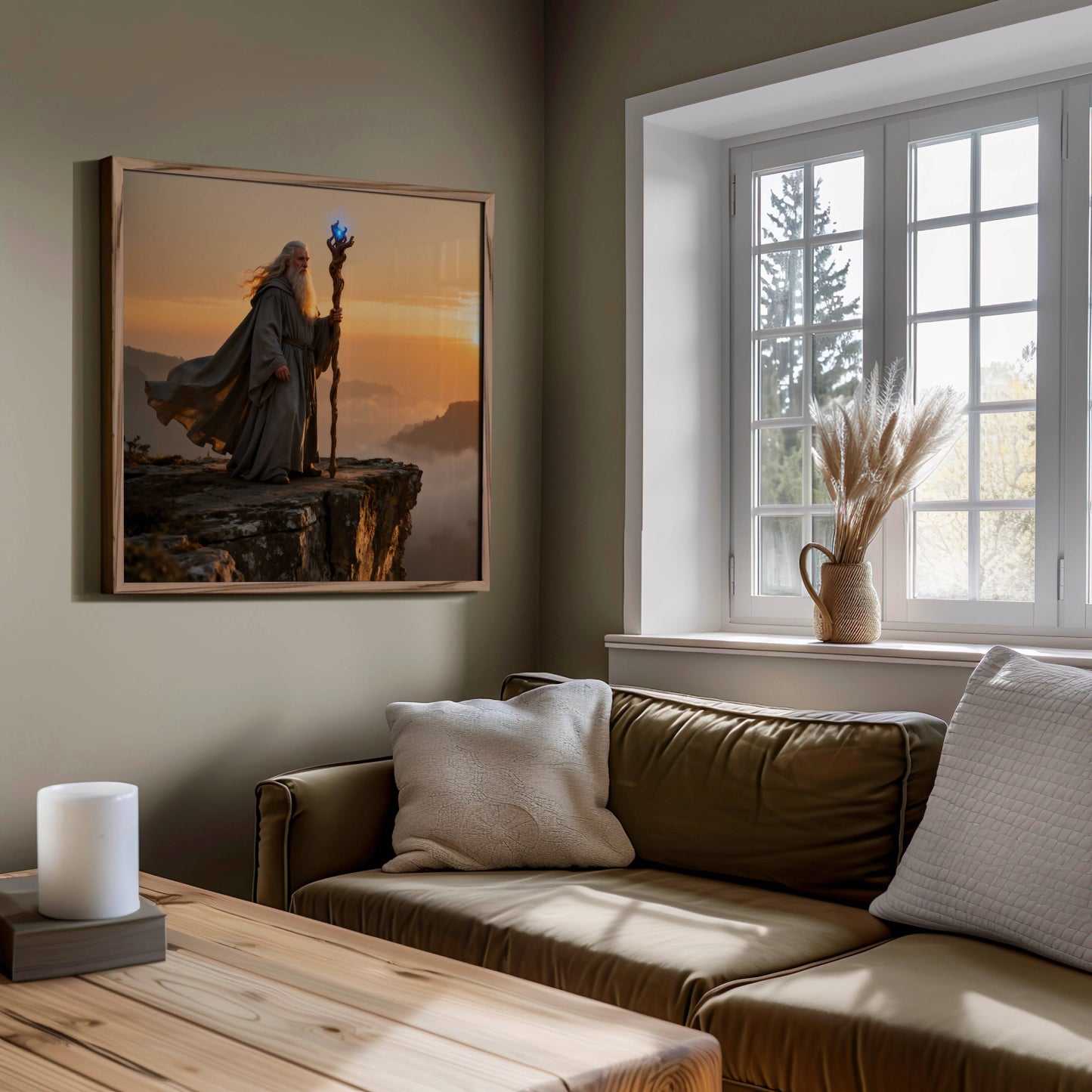 Magical Wizard Original Scene Fantasy | Instant Digital Download | printable wall Art  for home decor