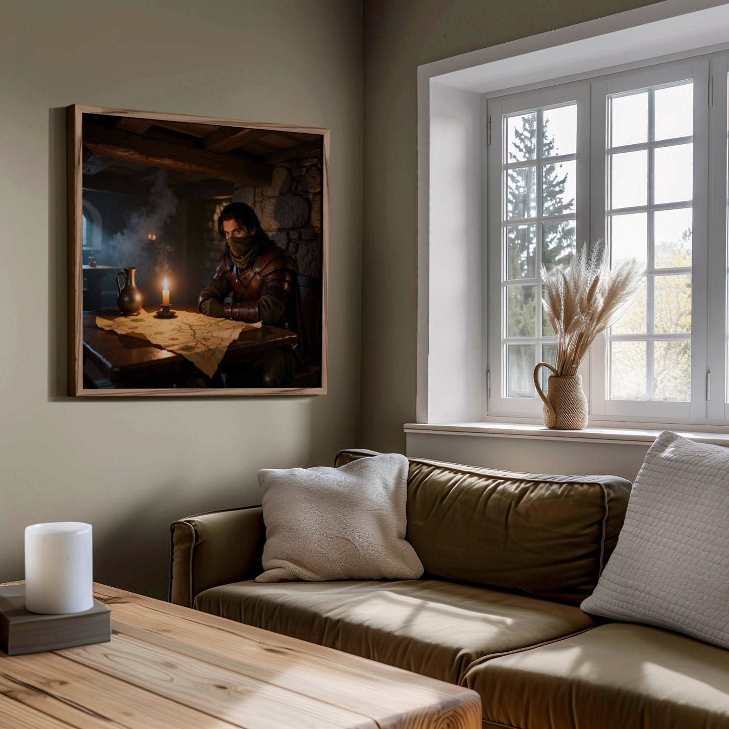 Ranger And Map | Original Printable Wall Art | Fantasy Digital Download | Home Decor