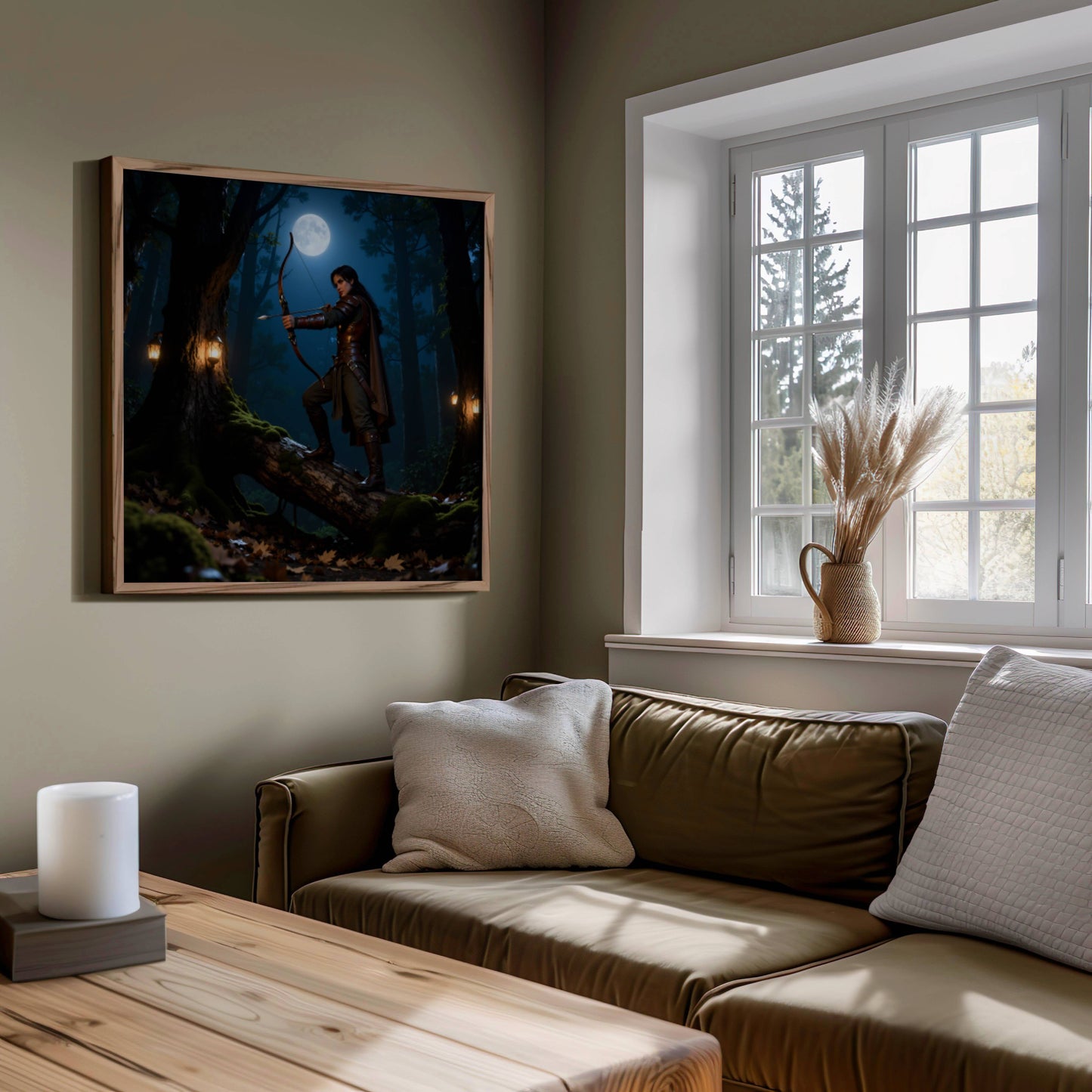 Elf Warrior Archer | Original Printable Wall Art | Fantasy Digital Download |Scene Home Decor