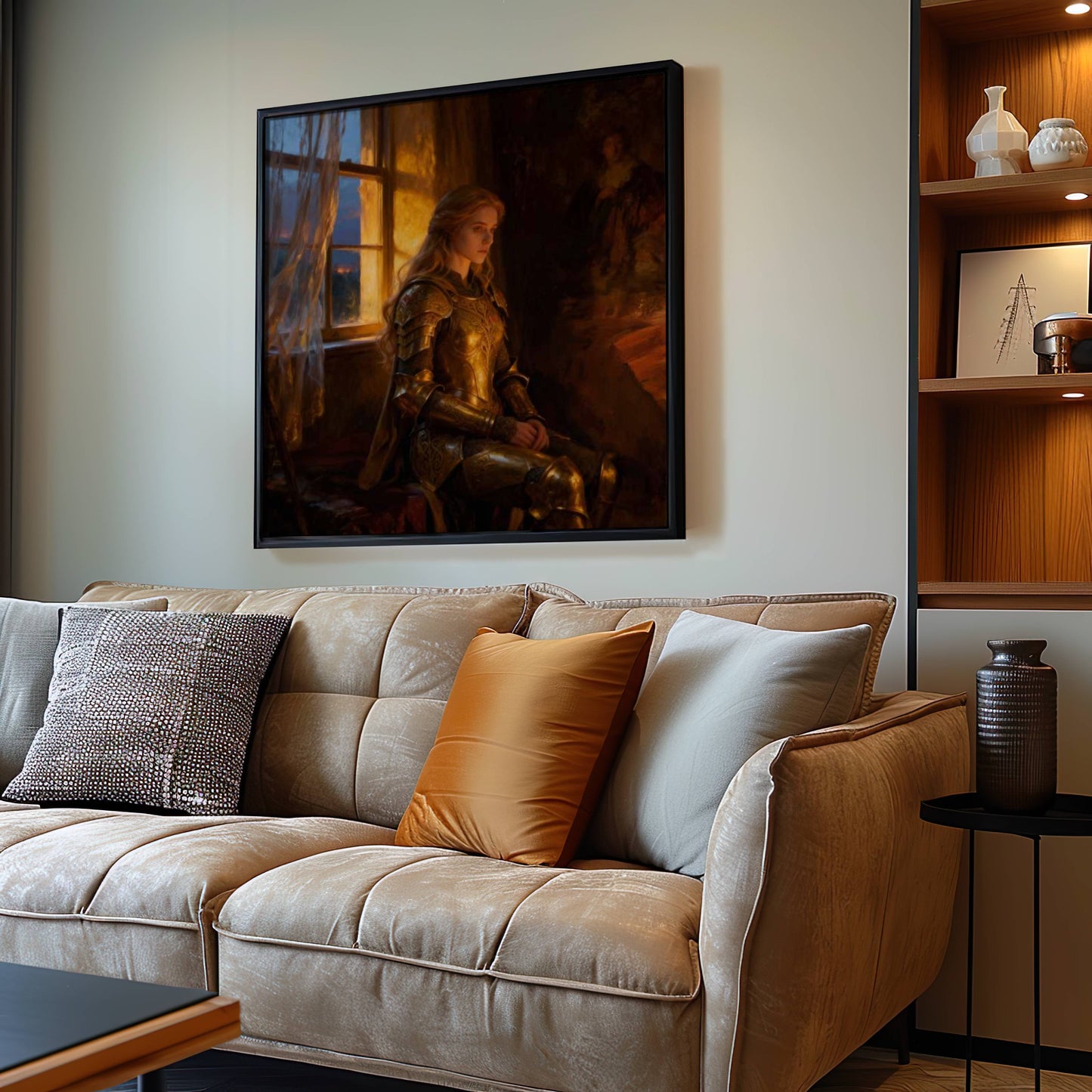 Princess In Amour Printable Wall Art | Digital Download | Original Fantasy | Enchanted Royal Home Decor