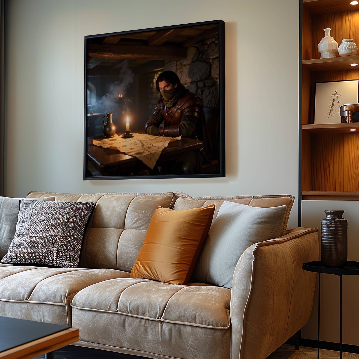 Ranger And Map | Original Printable Wall Art | Fantasy Digital Download | Home Decor