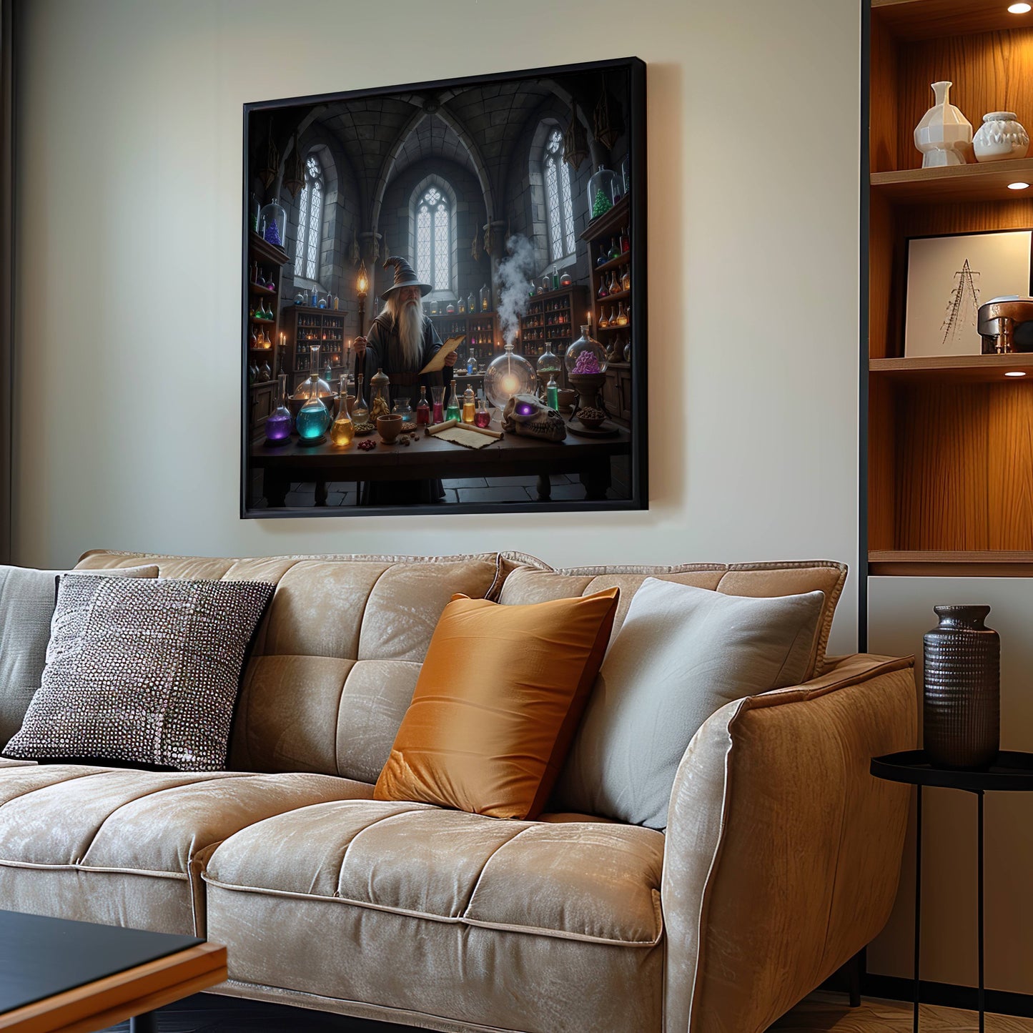 Magical Wizard Original Potion Scene | Instant Digital Download | fantasy printable wall art for home decor