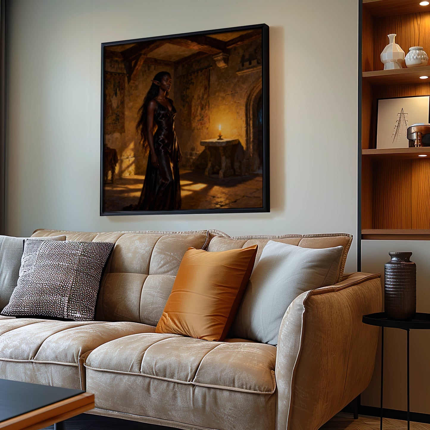 High Elf Original Printable Wall Art | Fantasy Digital Download | Cave Treasure | Home Decor