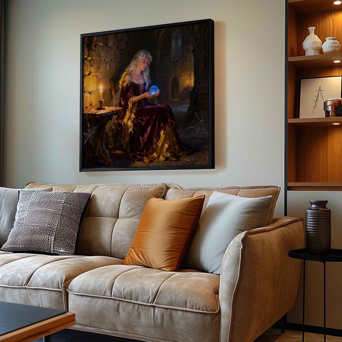 Fairy Crystal Ball |Fantasy Printable Wall Art | Digital Download | Original Fantasy | Enchanted Magic Home Decor