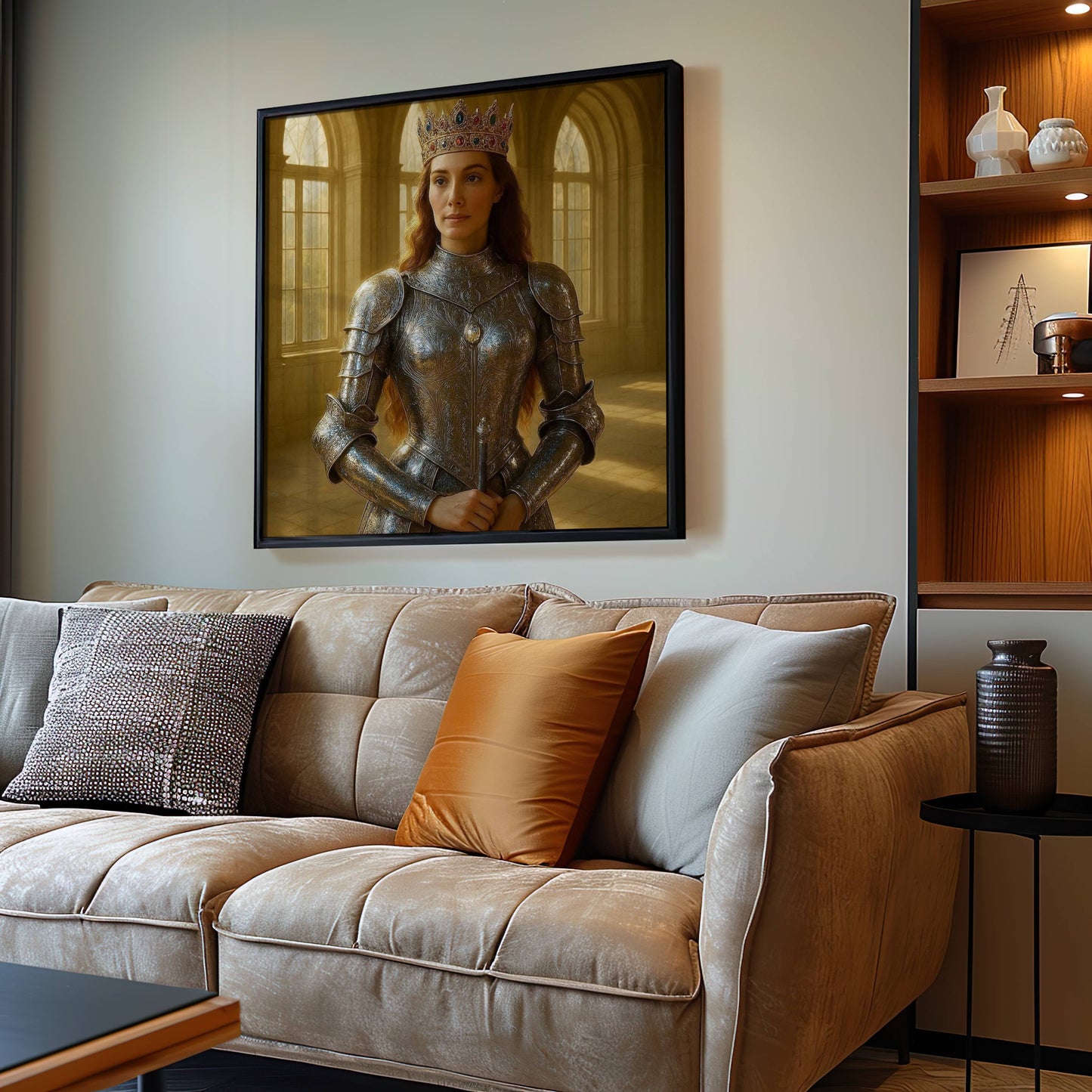 Princess In Amour Printable Wall Art | Digital Download | Original Fantasy | Enchanted Royal Home Decor