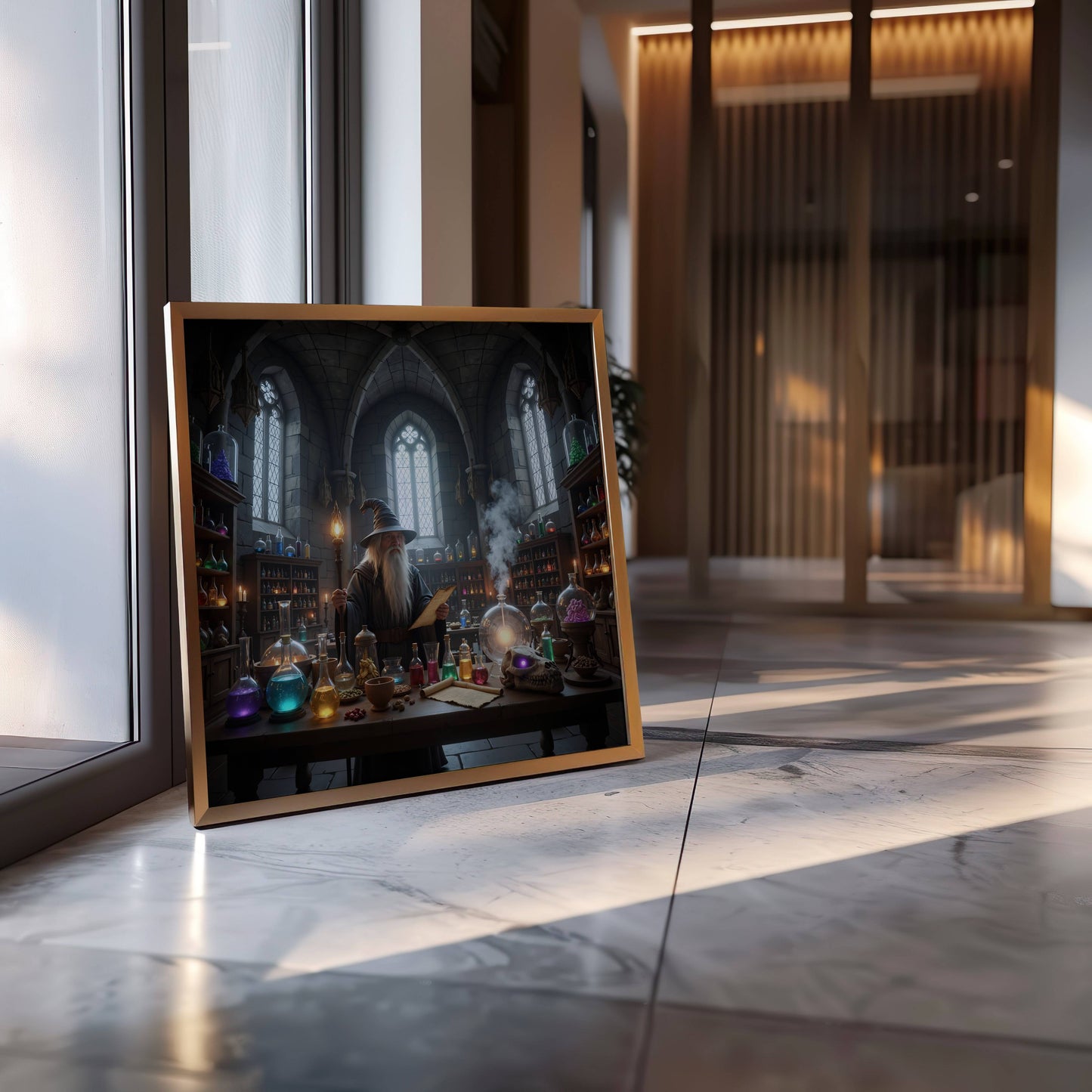 Magical Wizard Original Potion Scene | Instant Digital Download | fantasy printable wall art for home decor