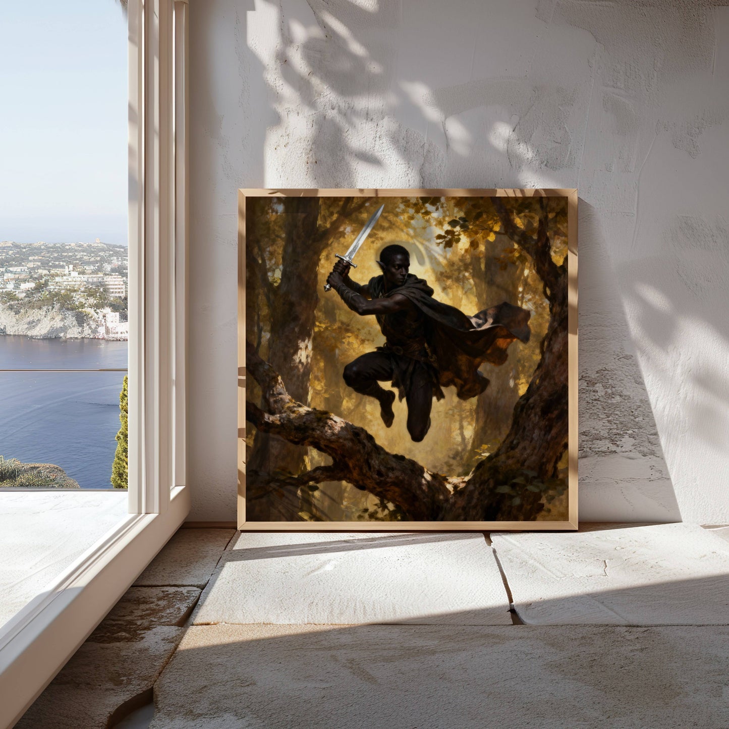 Warrior Elf Original Printable Wall Art | Fantasy Digital Download | Home Decor