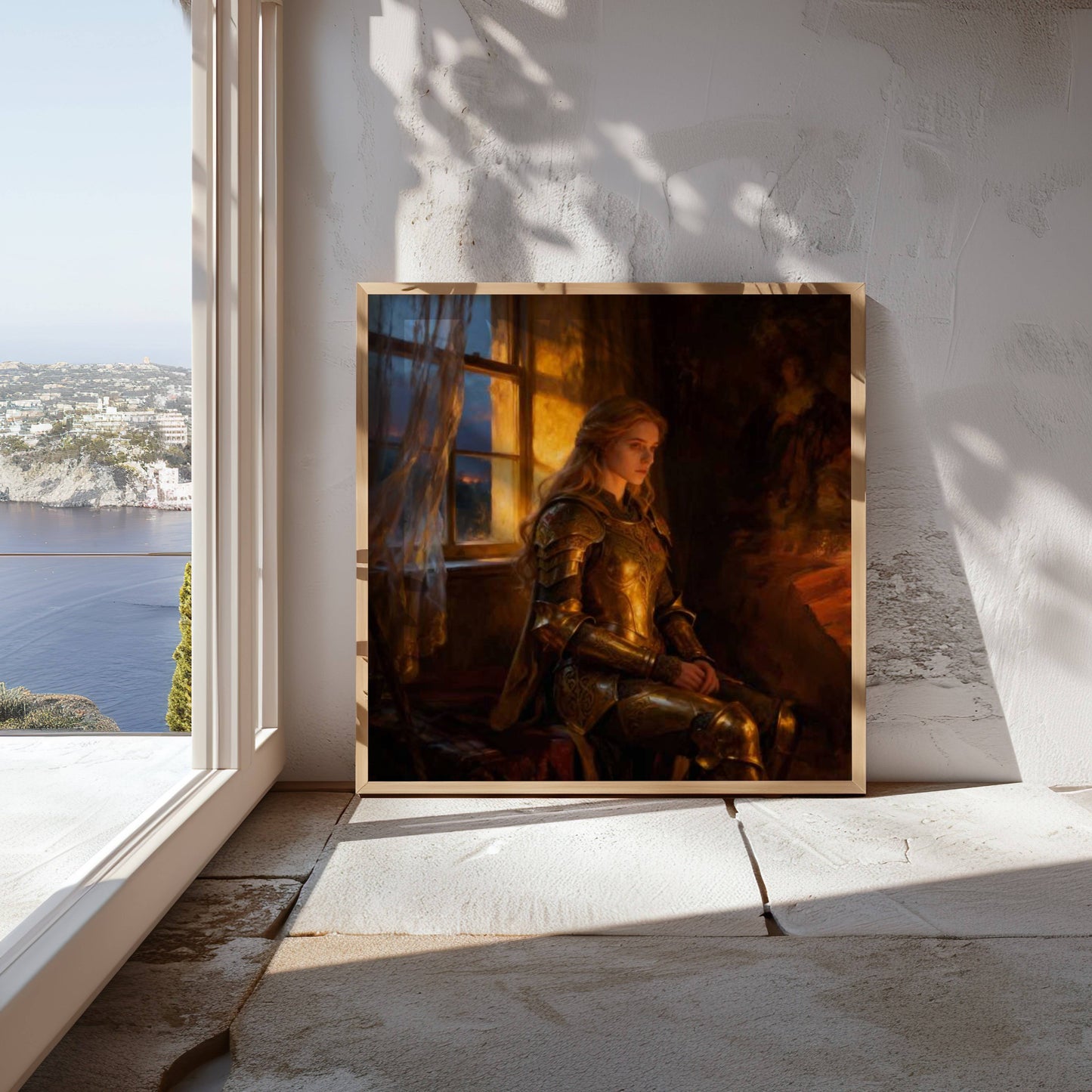 Princess In Amour Printable Wall Art | Digital Download | Original Fantasy | Enchanted Royal Home Decor