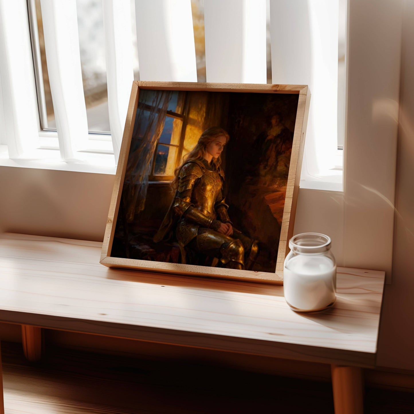 Princess In Amour Printable Wall Art | Digital Download | Original Fantasy | Enchanted Royal Home Decor