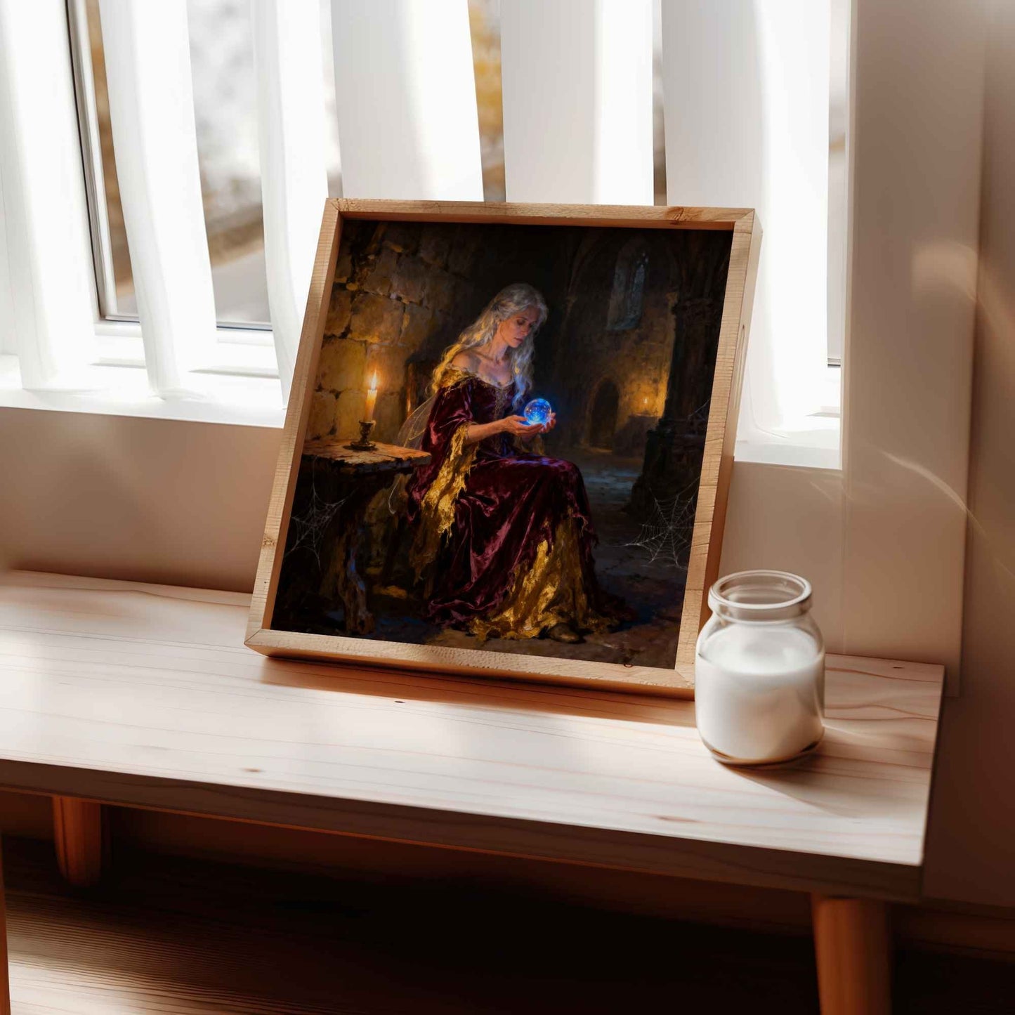 Fairy Crystal Ball |Fantasy Printable Wall Art | Digital Download | Original Fantasy | Enchanted Magic Home Decor