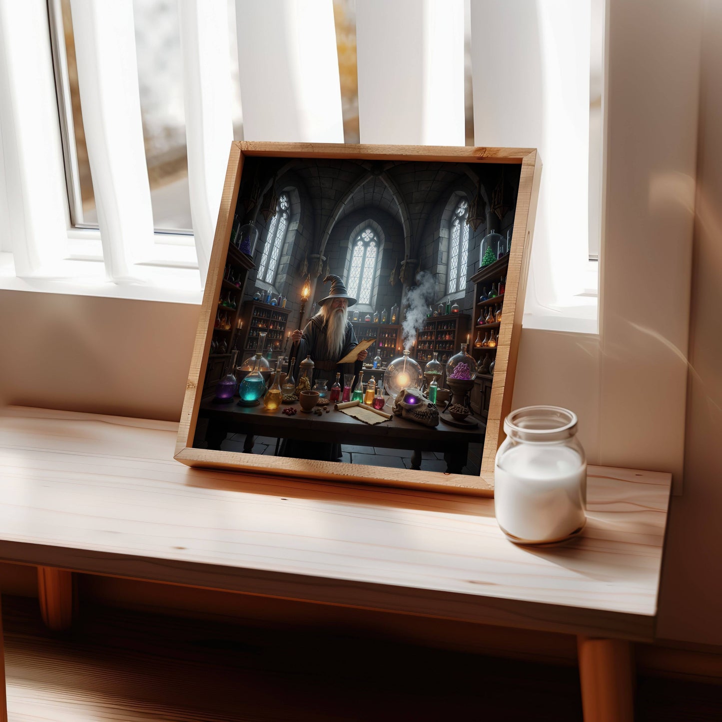 Magical Wizard Original Potion Scene | Instant Digital Download | fantasy printable wall art for home decor