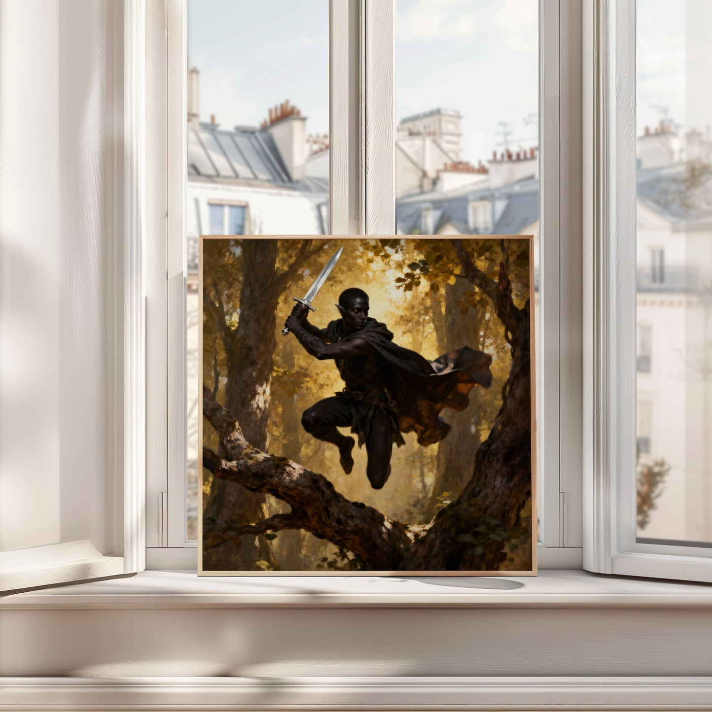 Warrior Elf Original Printable Wall Art | Fantasy Digital Download | Home Decor