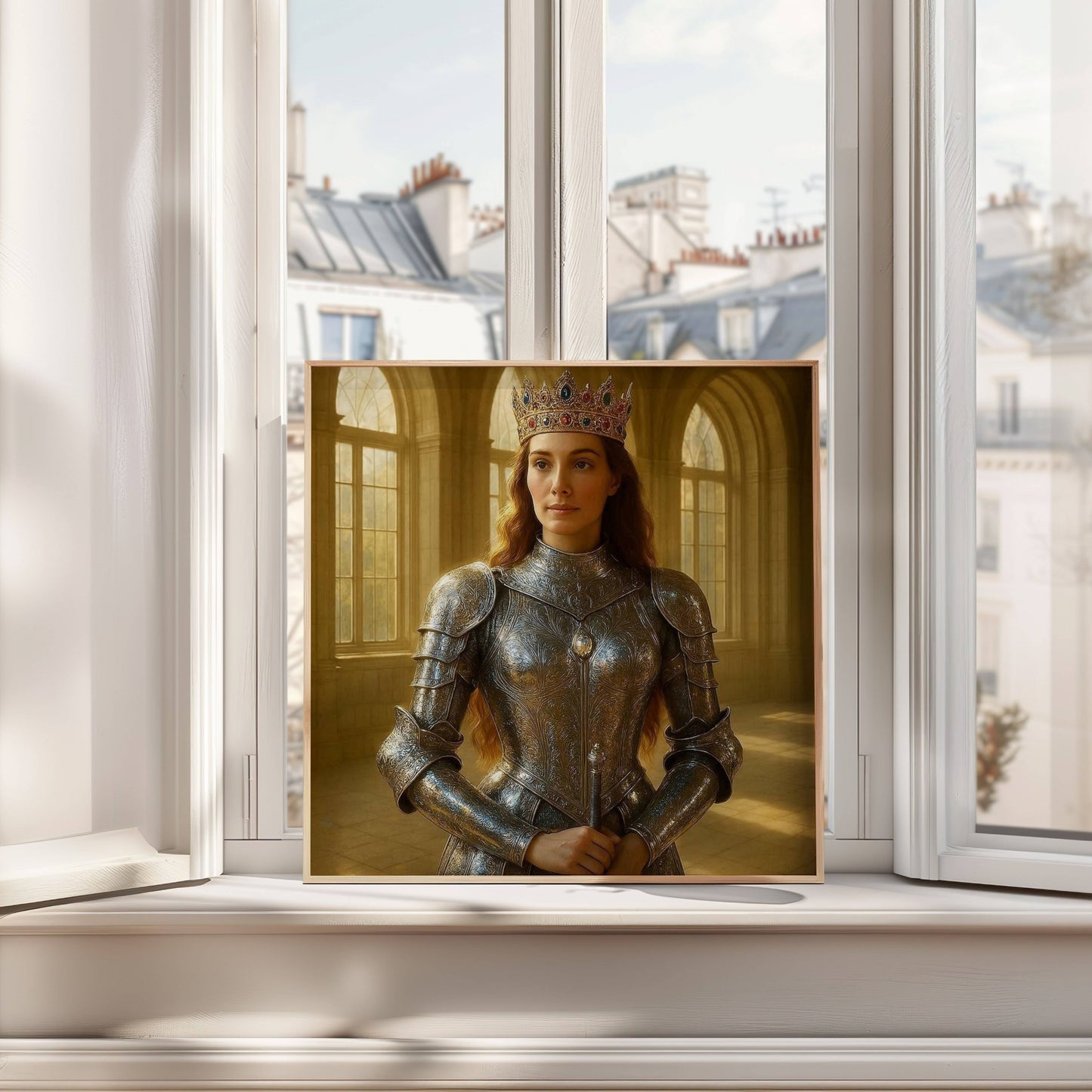 Princess In Amour Printable Wall Art | Digital Download | Original Fantasy | Enchanted Royal Home Decor