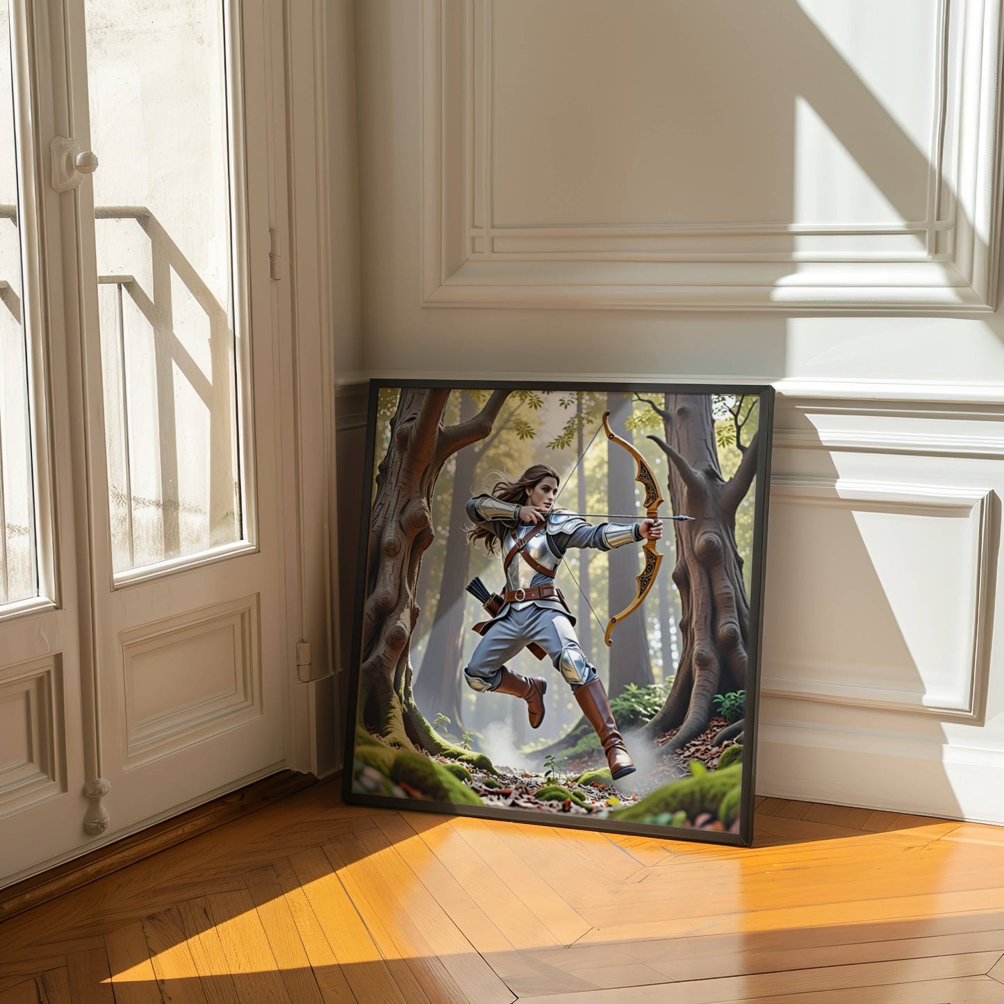 Elf Warrior Archer | Original Printable Wall Art | Fantasy Digital Download |Scene Home Decor