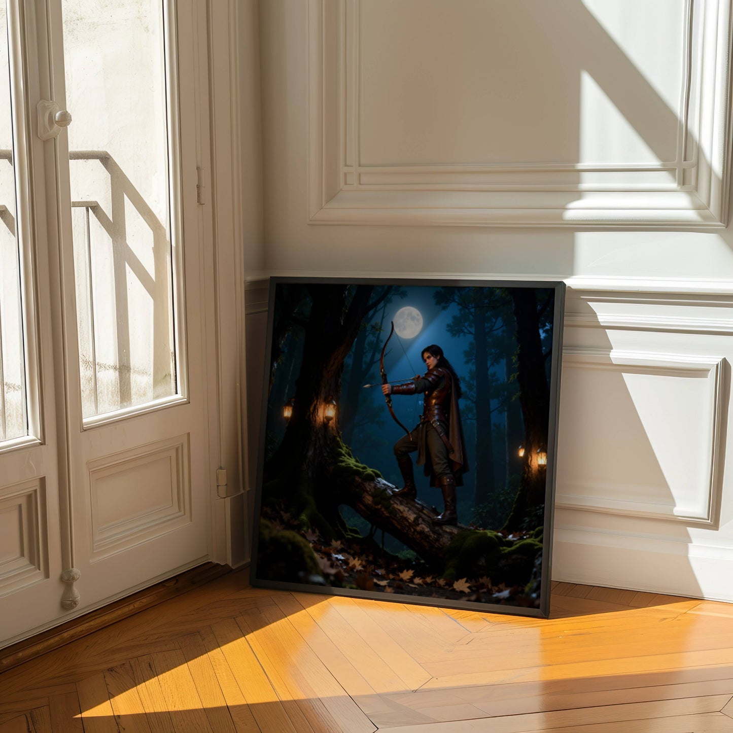 Elf Warrior Archer | Original Printable Wall Art | Fantasy Digital Download |Scene Home Decor