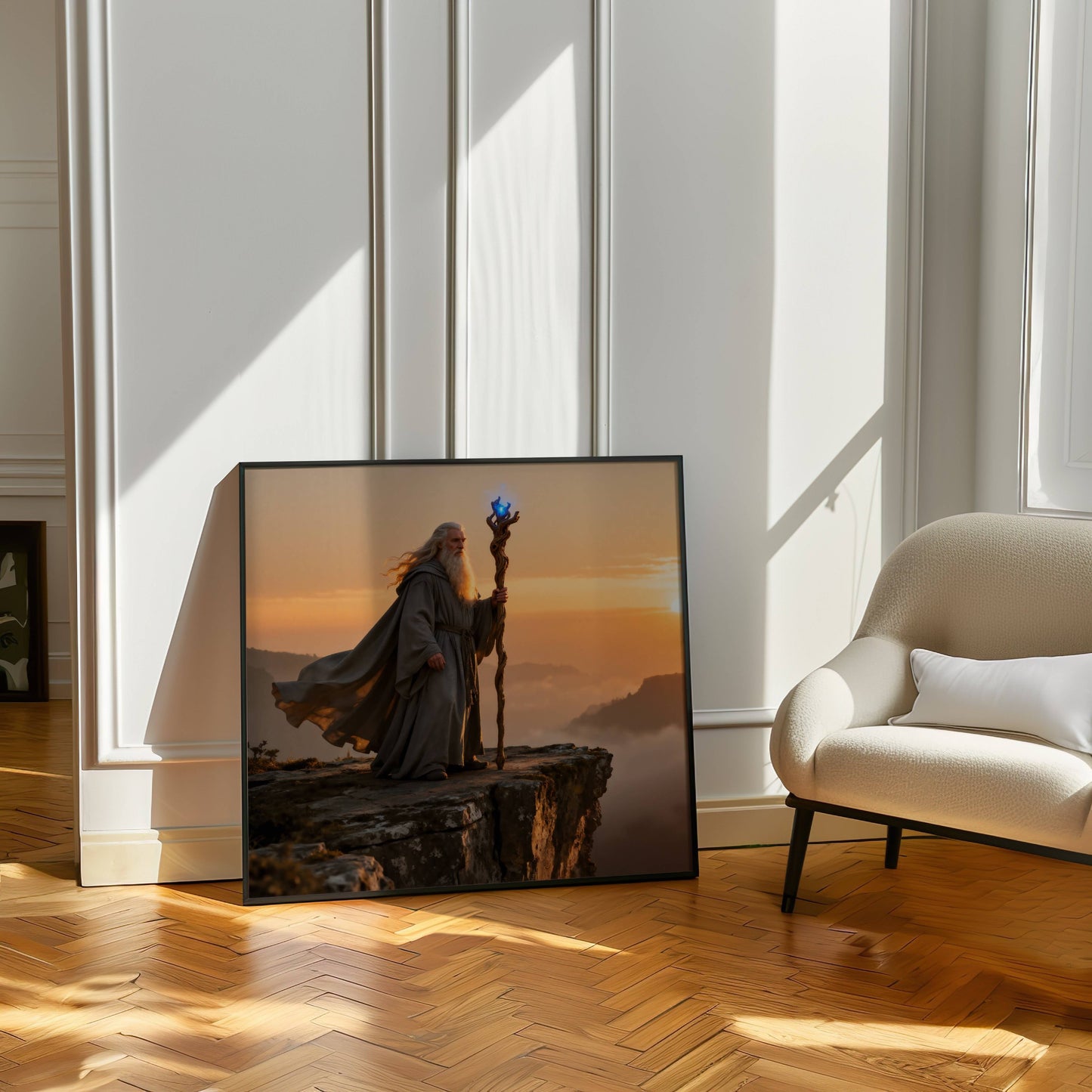 Magical Wizard Original Scene Fantasy | Instant Digital Download | printable wall Art  for home decor