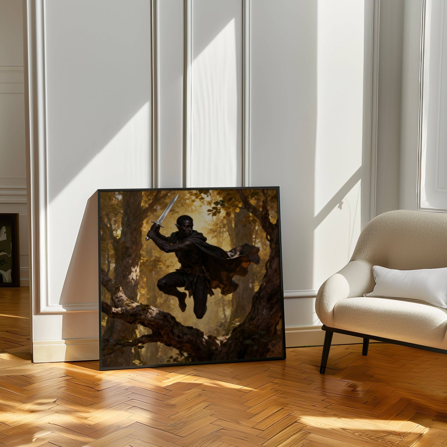 Warrior Elf Original Printable Wall Art | Fantasy Digital Download | Home Decor