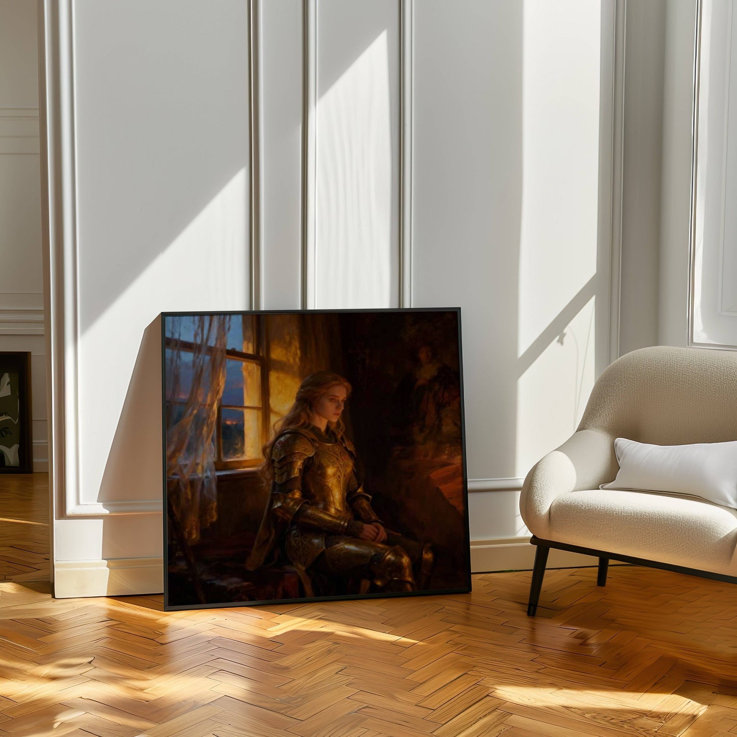 Princess In Amour Printable Wall Art | Digital Download | Original Fantasy | Enchanted Royal Home Decor