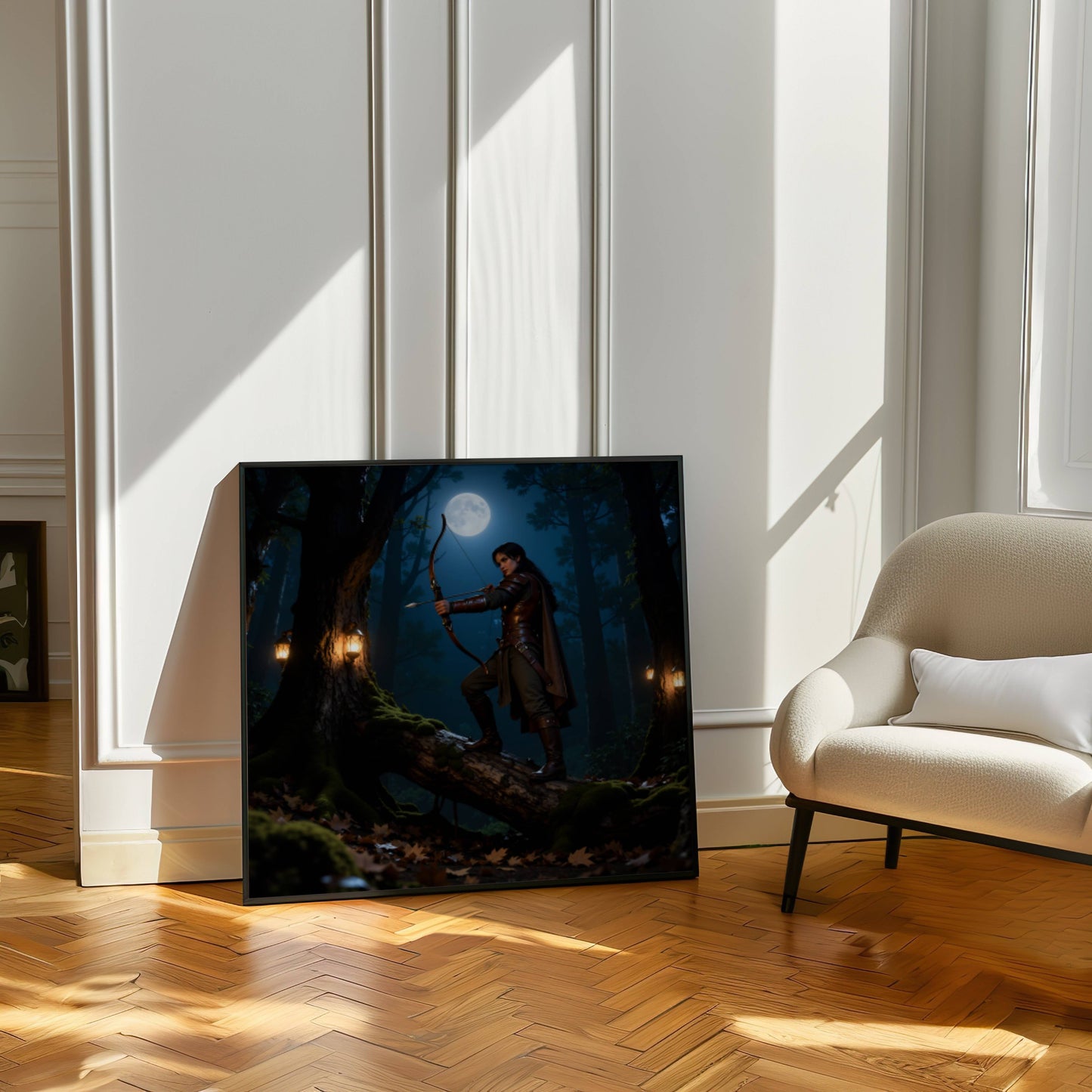 Elf Warrior Archer | Original Printable Wall Art | Fantasy Digital Download |Scene Home Decor