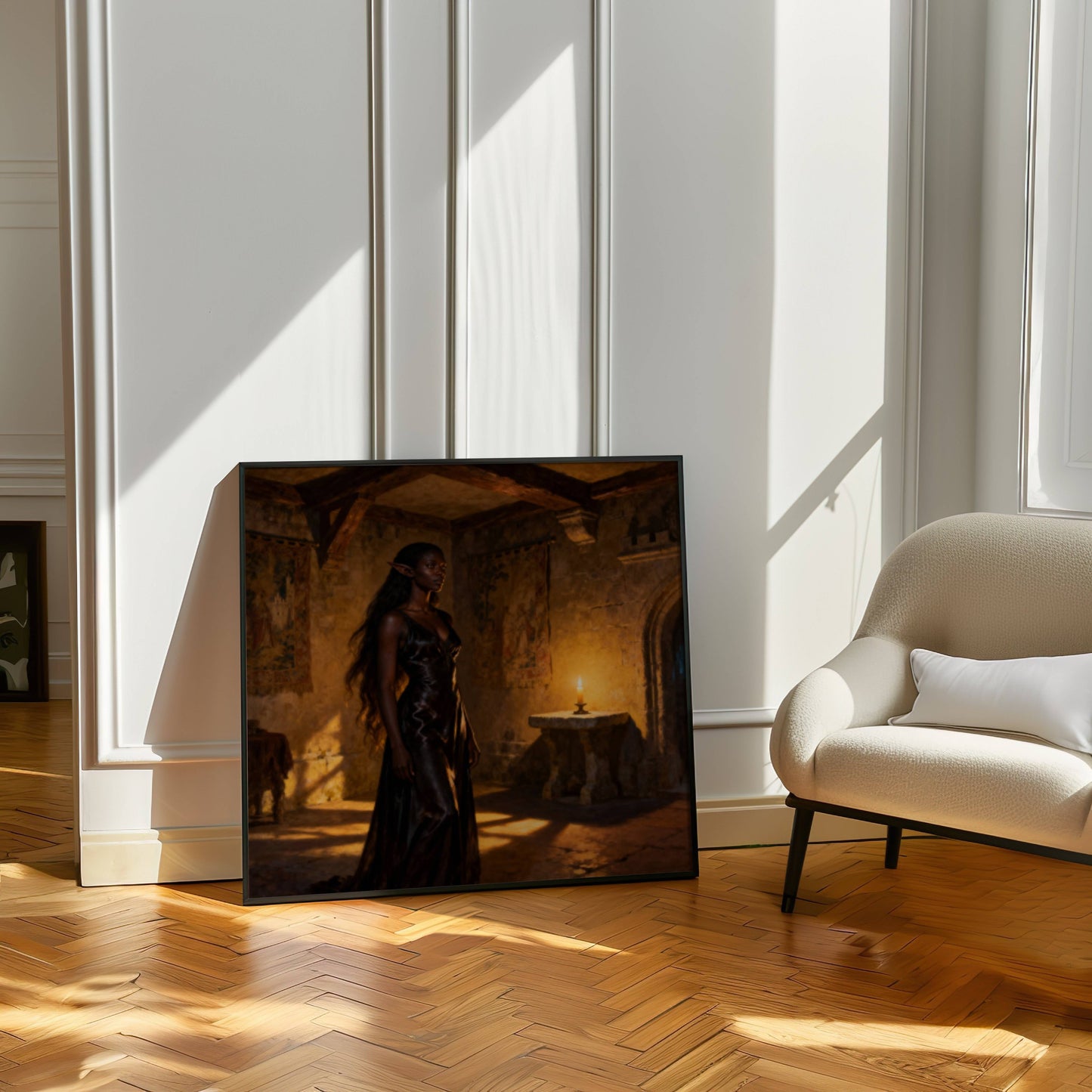 High Elf Original Printable Wall Art | Fantasy Digital Download | Cave Treasure | Home Decor