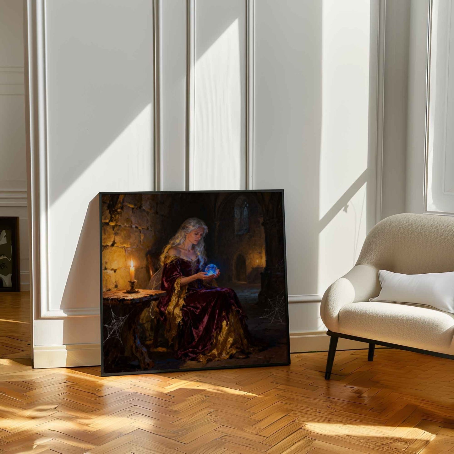 Fairy Crystal Ball |Fantasy Printable Wall Art | Digital Download | Original Fantasy | Enchanted Magic Home Decor