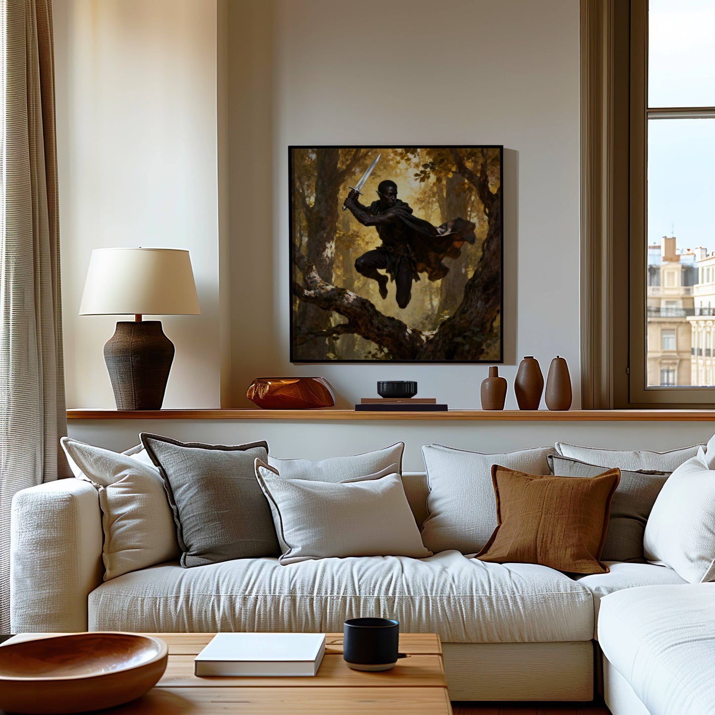 Warrior Elf Original Printable Wall Art | Fantasy Digital Download | Home Decor