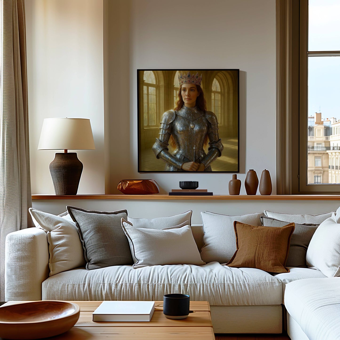 Princess In Amour Printable Wall Art | Digital Download | Original Fantasy | Enchanted Royal Home Decor