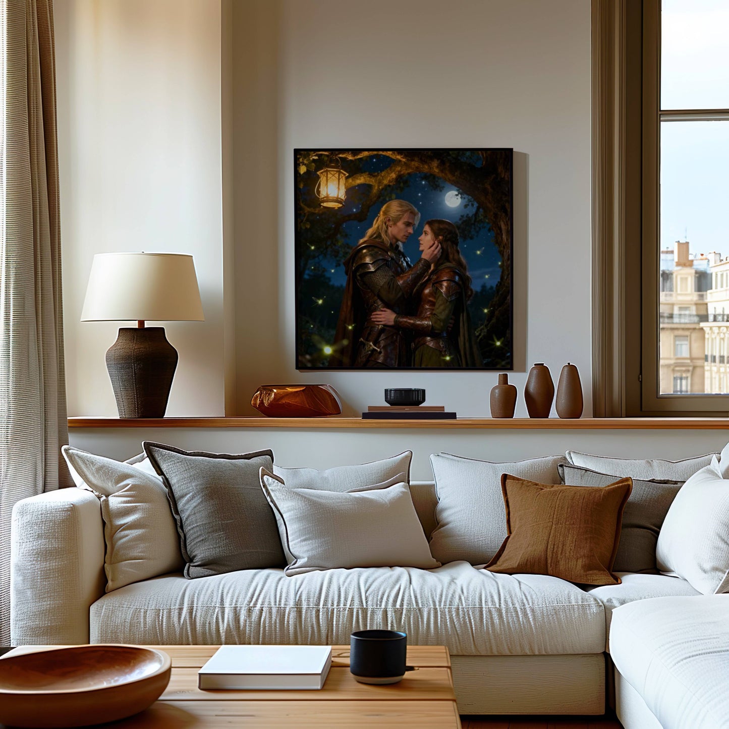 Fantasy Romance Under The Stars| Original Printable Wall Art | Digital Download