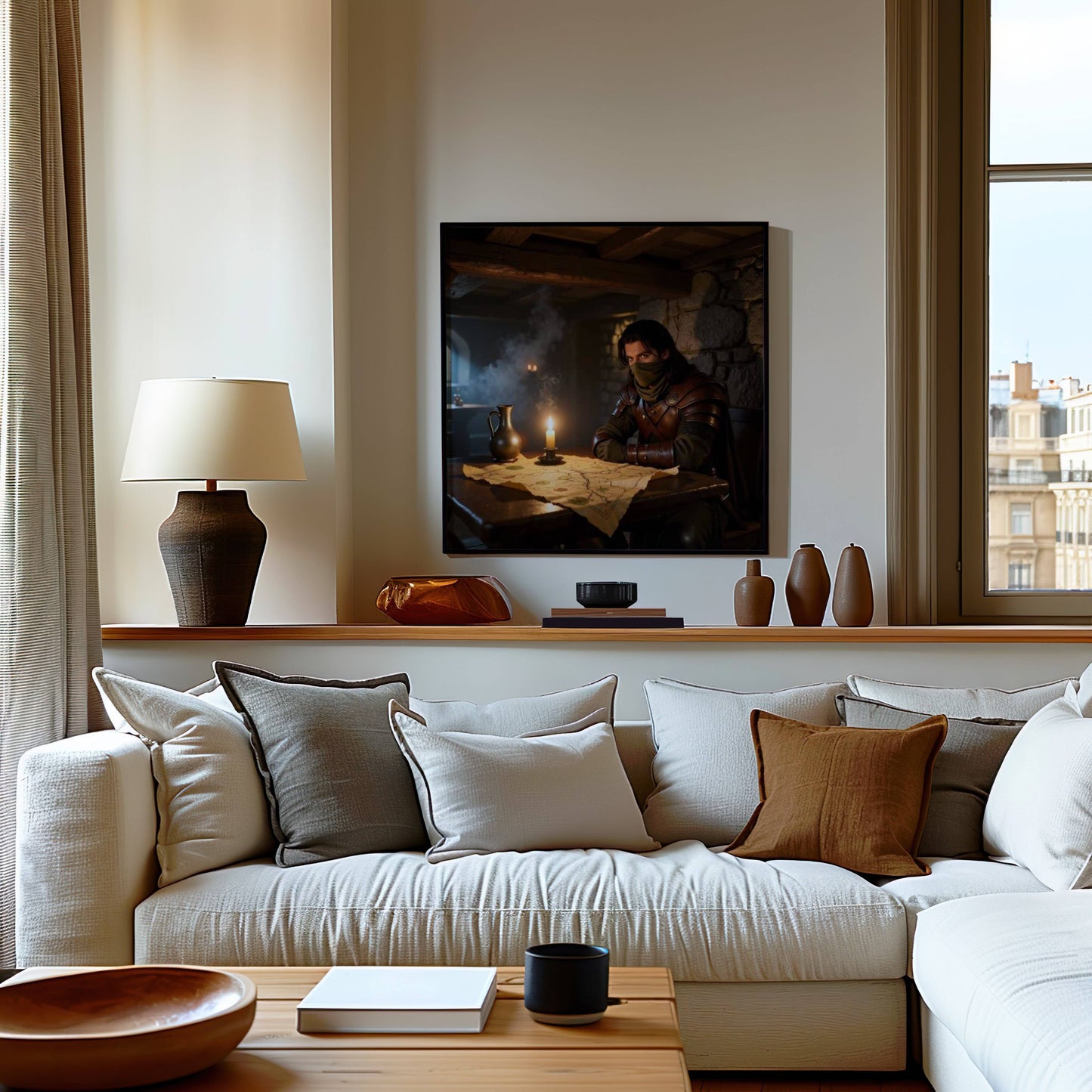 Ranger And Map | Original Printable Wall Art | Fantasy Digital Download | Home Decor