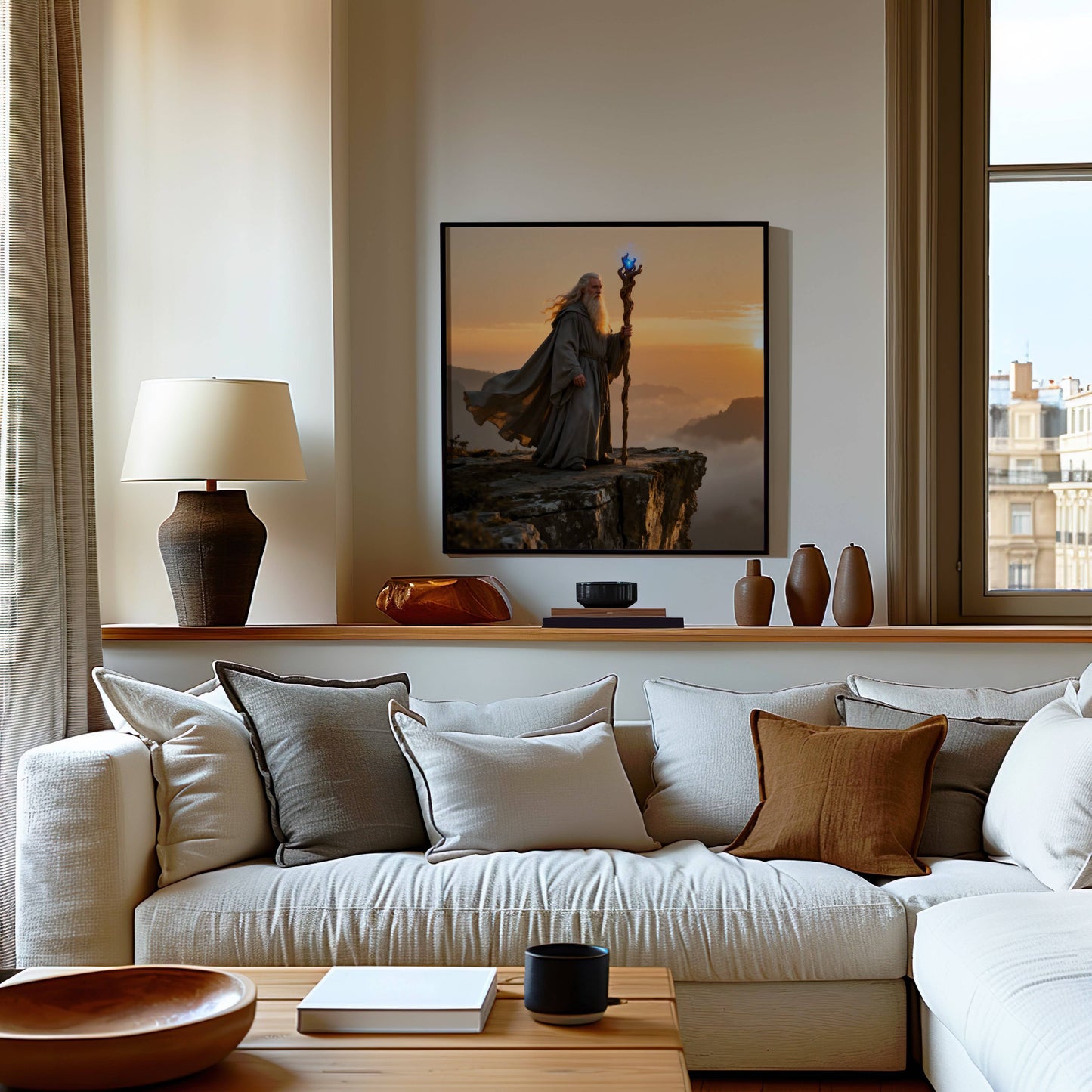 Magical Wizard Original Scene Fantasy | Instant Digital Download | printable wall Art  for home decor