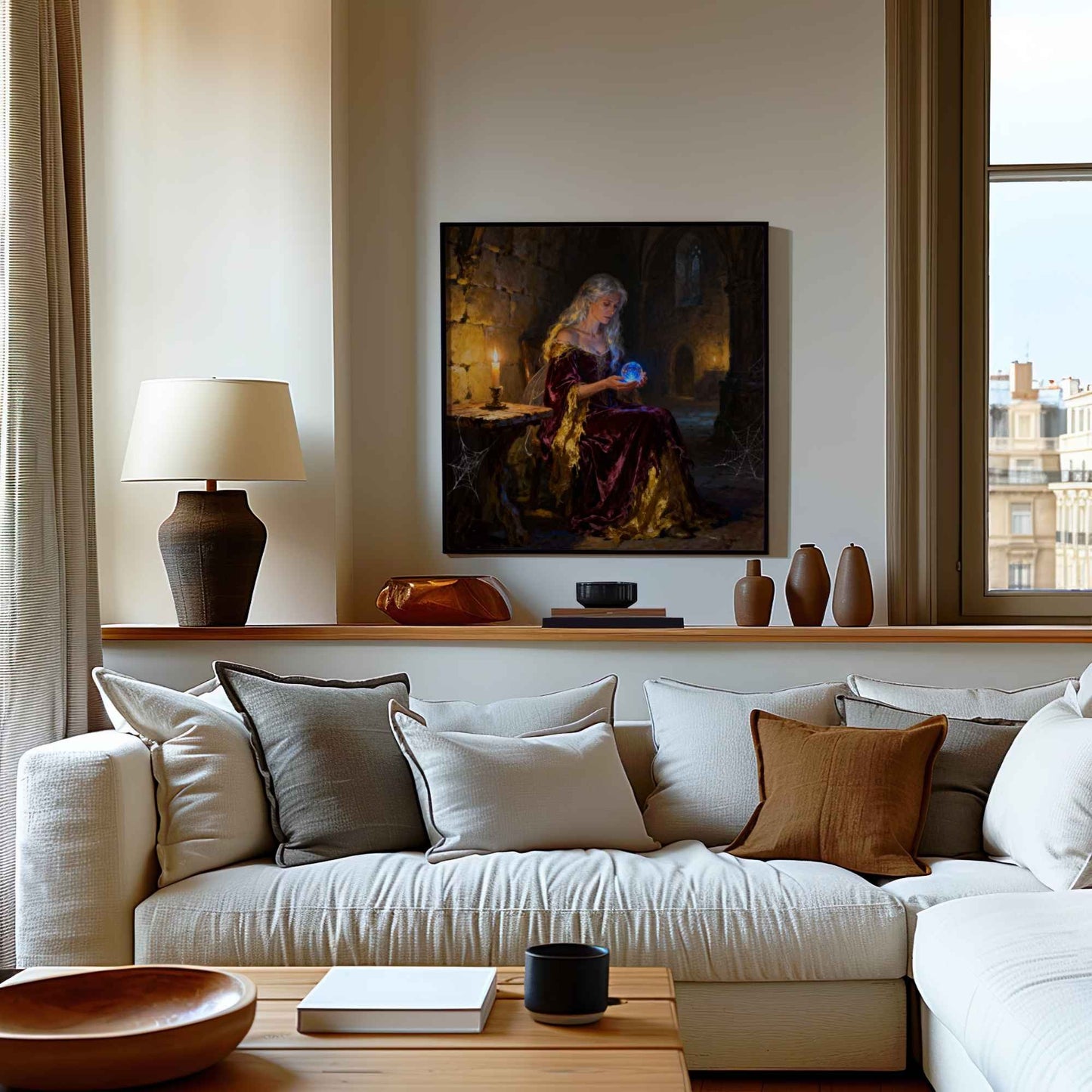 Fairy Crystal Ball |Fantasy Printable Wall Art | Digital Download | Original Fantasy | Enchanted Magic Home Decor