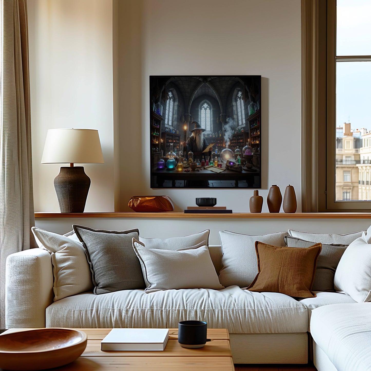 Magical Wizard Original Potion Scene | Instant Digital Download | fantasy printable wall art for home decor