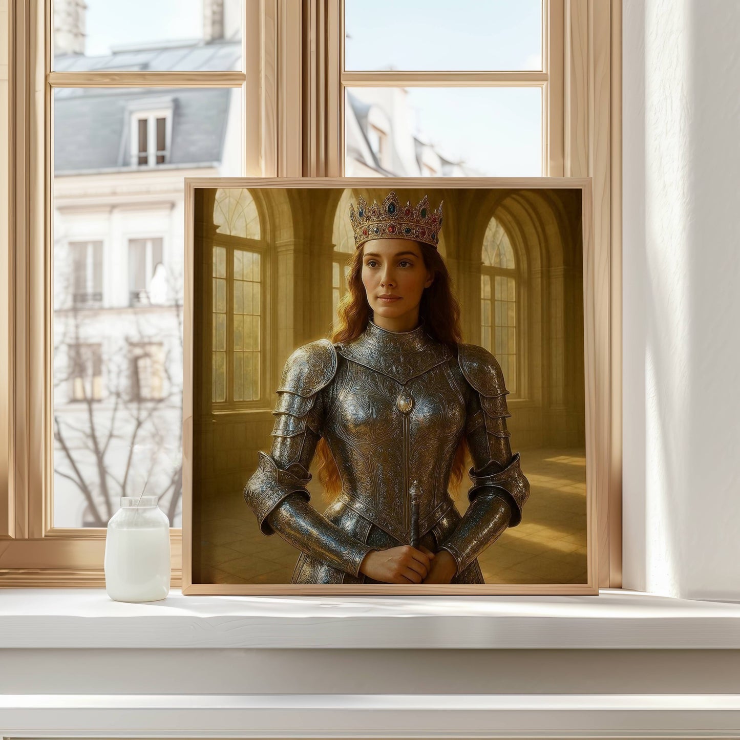 Princess In Amour Printable Wall Art | Digital Download | Original Fantasy | Enchanted Royal Home Decor