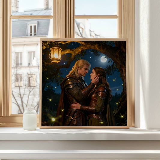 Fantasy Romance Under The Stars| Original Printable Wall Art | Digital Download