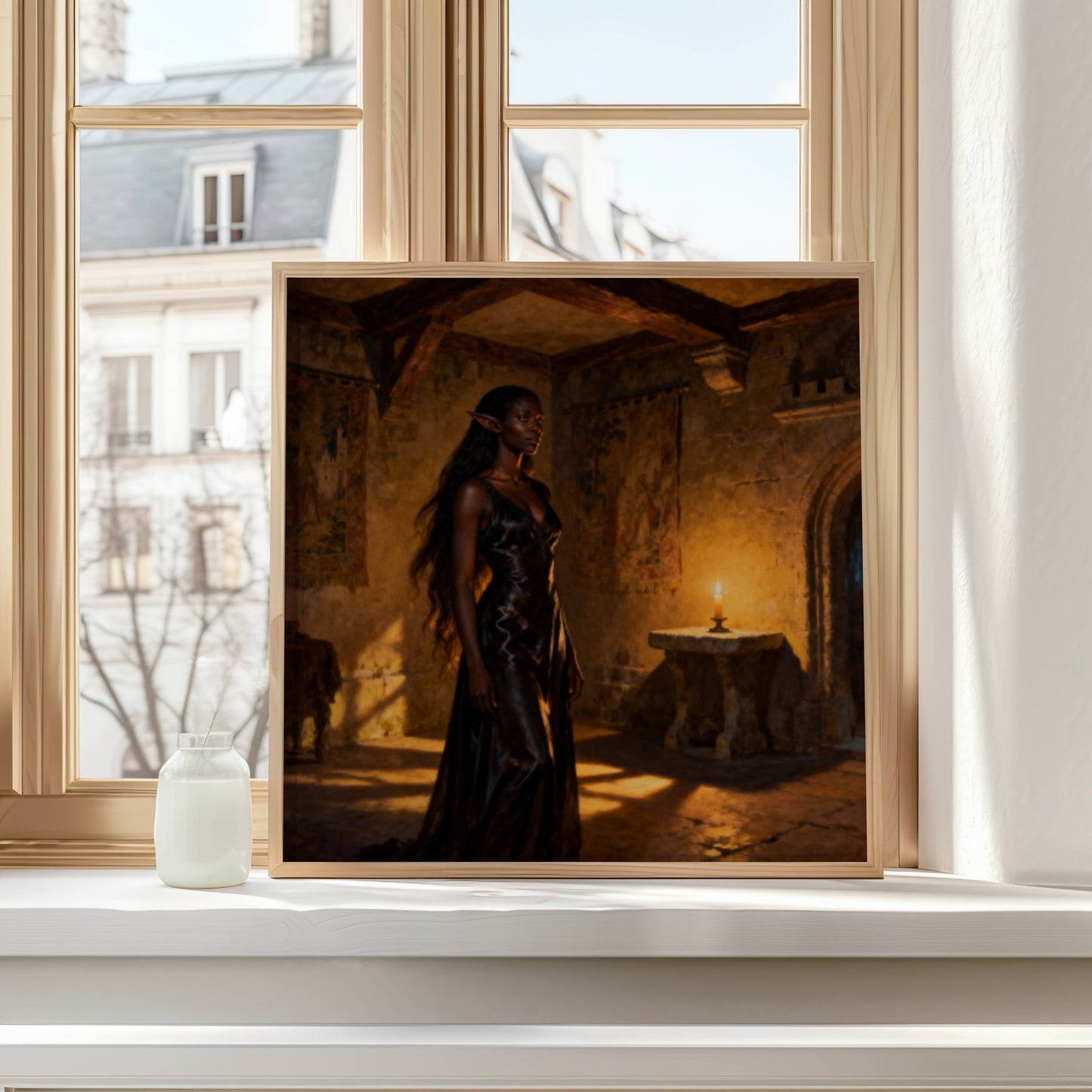 High Elf Original Printable Wall Art | Fantasy Digital Download | Cave Treasure | Home Decor