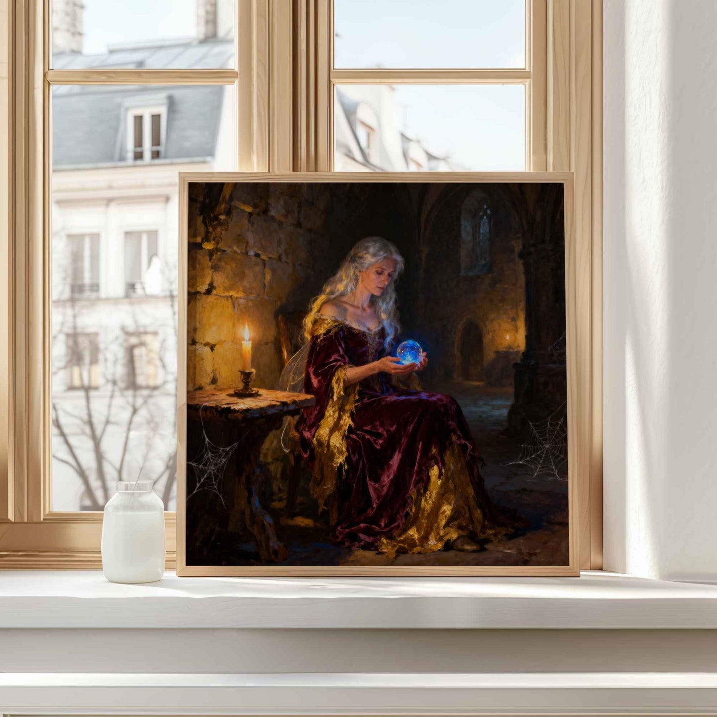 Fairy Crystal Ball |Fantasy Printable Wall Art | Digital Download | Original Fantasy | Enchanted Magic Home Decor