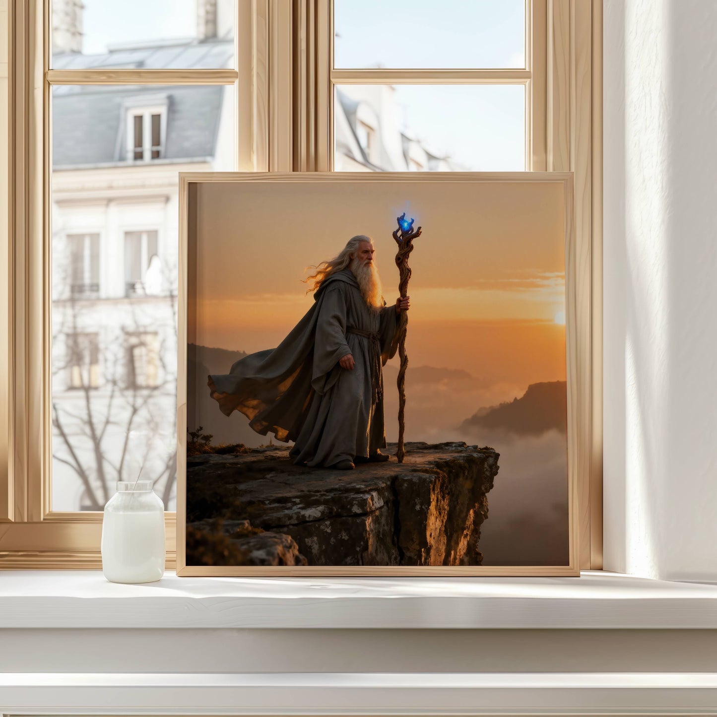 Magical Wizard Original Scene Fantasy | Instant Digital Download | printable wall Art  for home decor