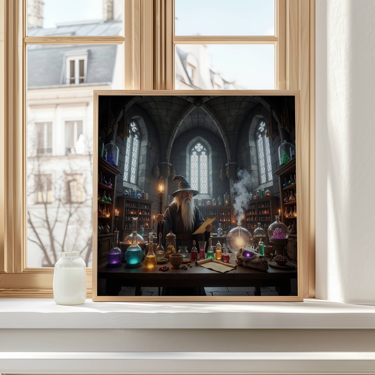 Magical Wizard Original Potion Scene | Instant Digital Download | fantasy printable wall art for home decor