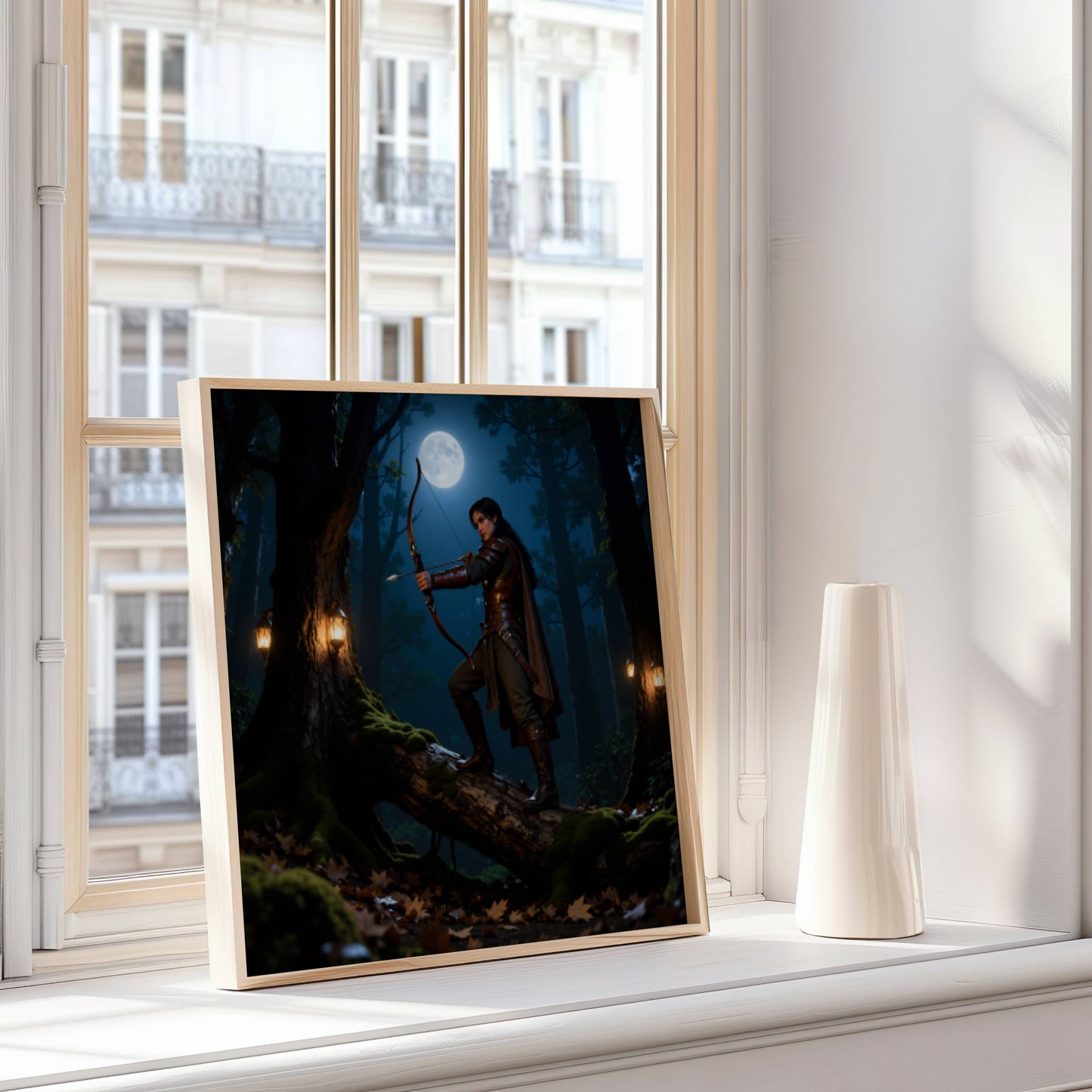 Elf Warrior Archer | Original Printable Wall Art | Fantasy Digital Download |Scene Home Decor