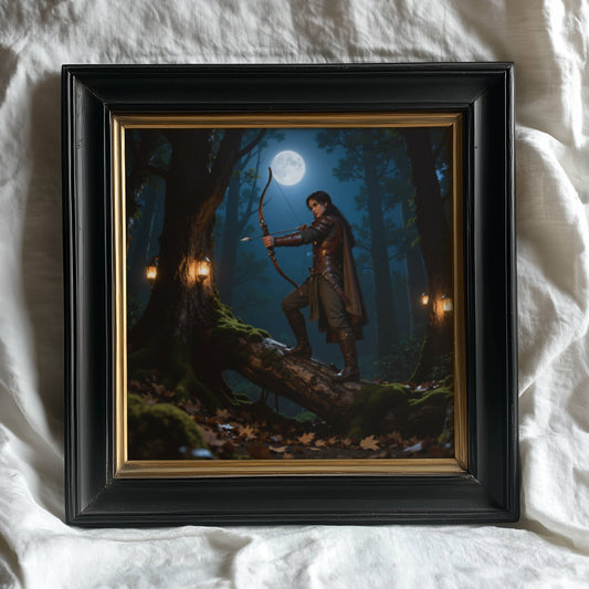 Elf Warrior Archer | Original Printable Wall Art | Fantasy Digital Download |Scene Home Decor