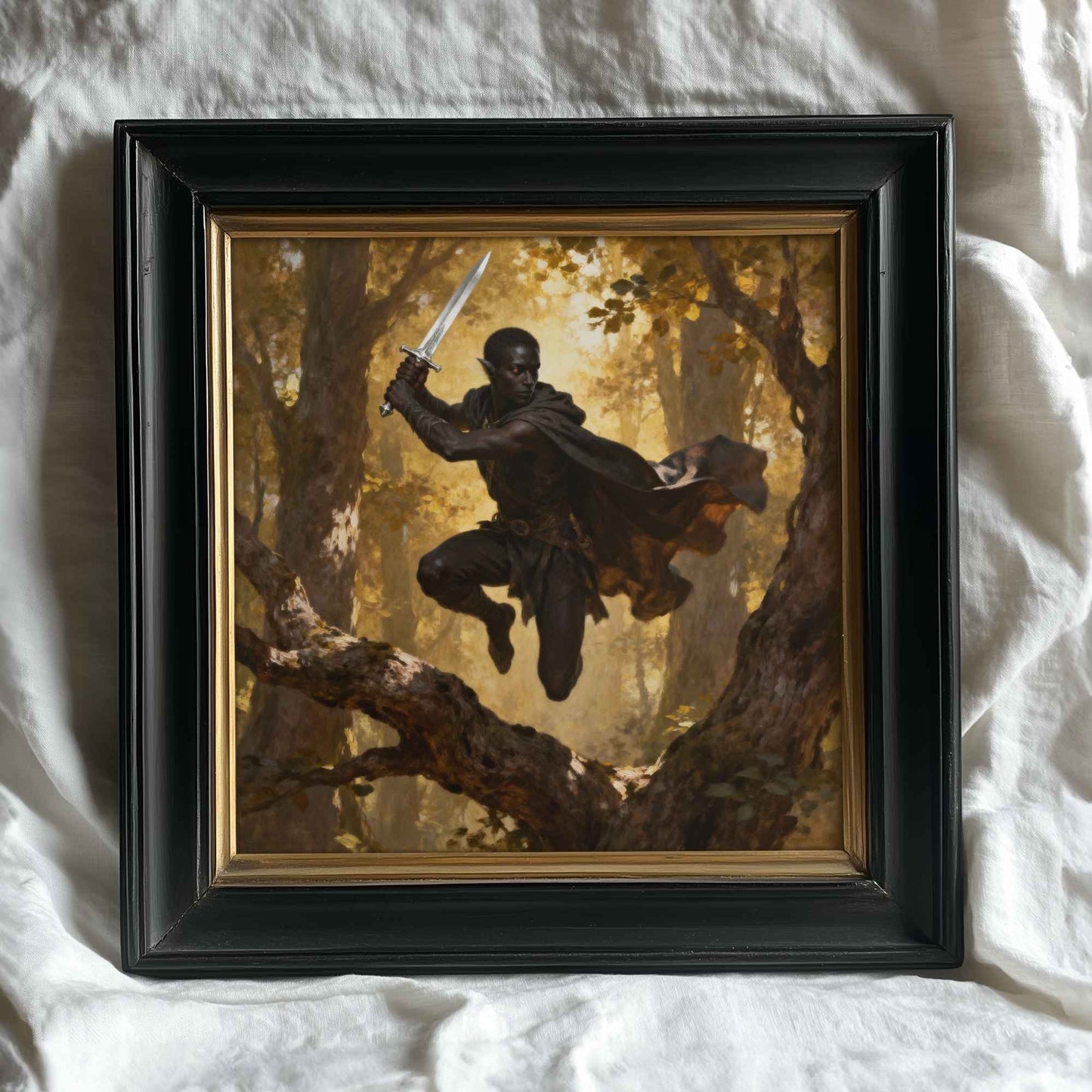 Warrior Elf Original Printable Wall Art | Fantasy Digital Download | Home Decor