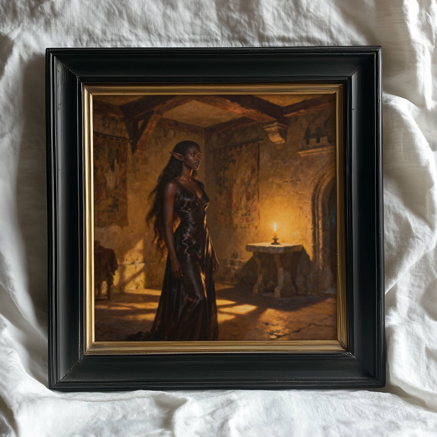 High Elf Original Printable Wall Art | Fantasy Digital Download | Cave Treasure | Home Decor