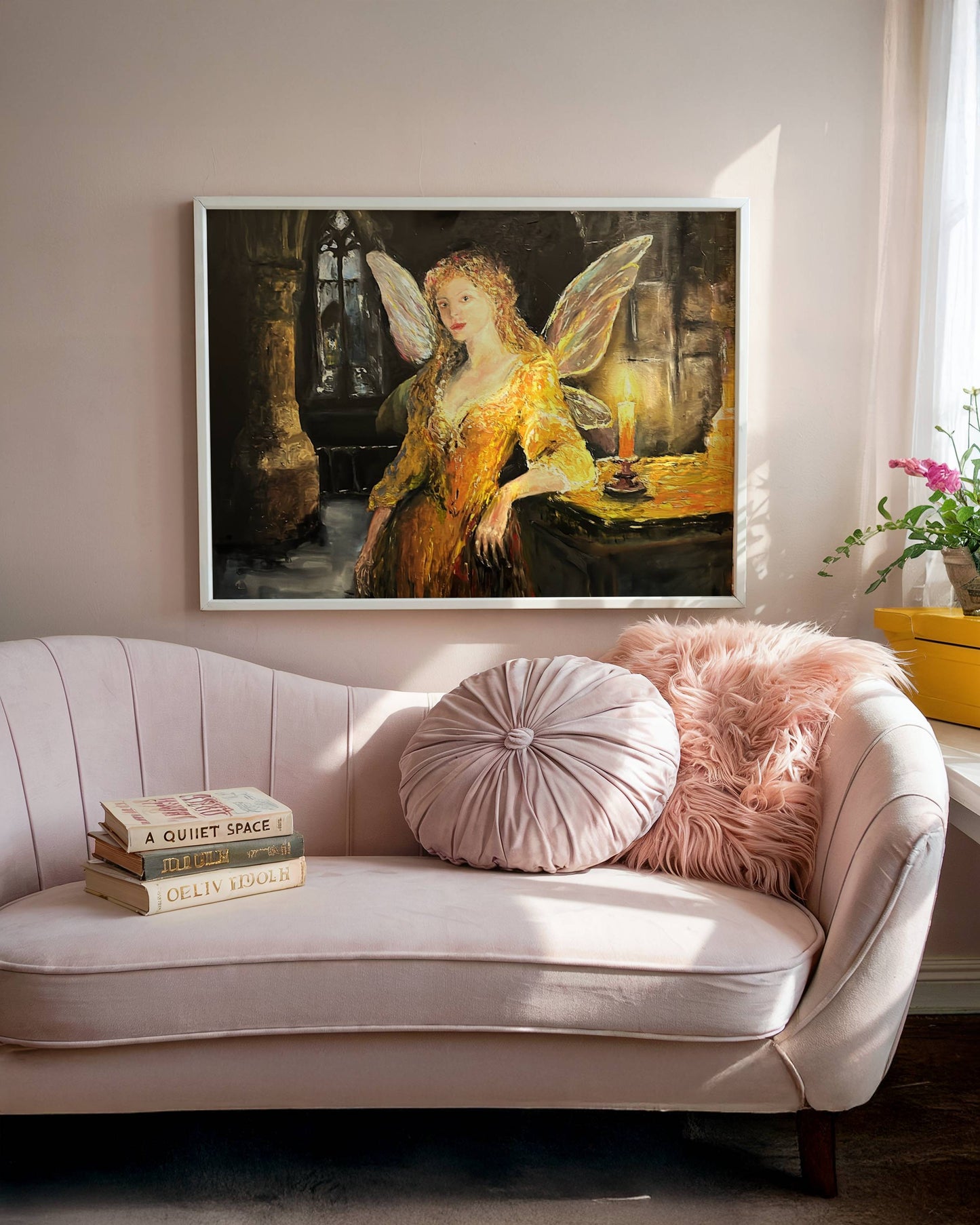 Fairy Original Oil Painting Fantasy Wall Art | Digital Download Printable | mystical fairy artwork decor