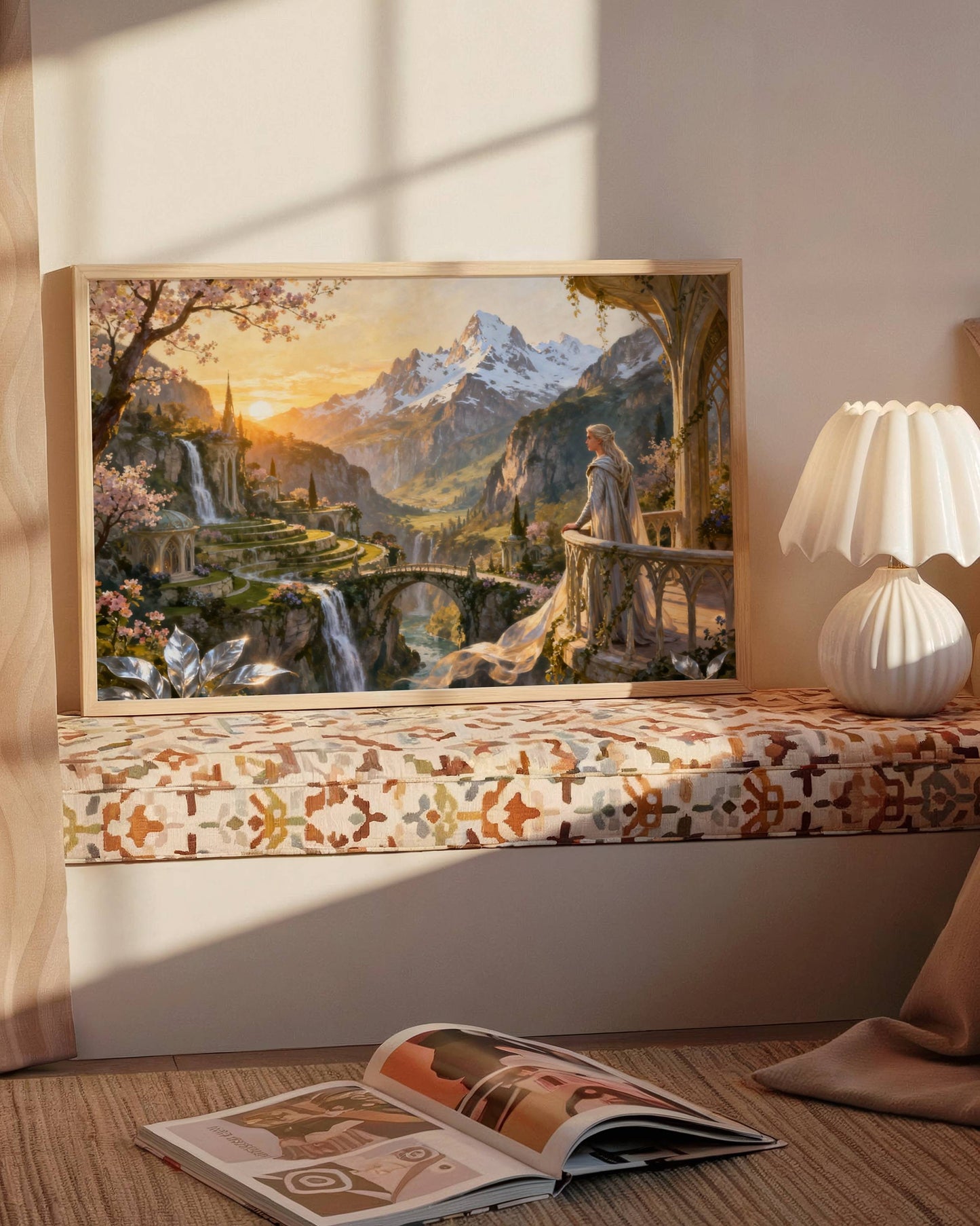 Enchanting Elf | Digital Download | Original Landscape Printable Wall Art | Fantasy Mystical Elven Nature Home Decor