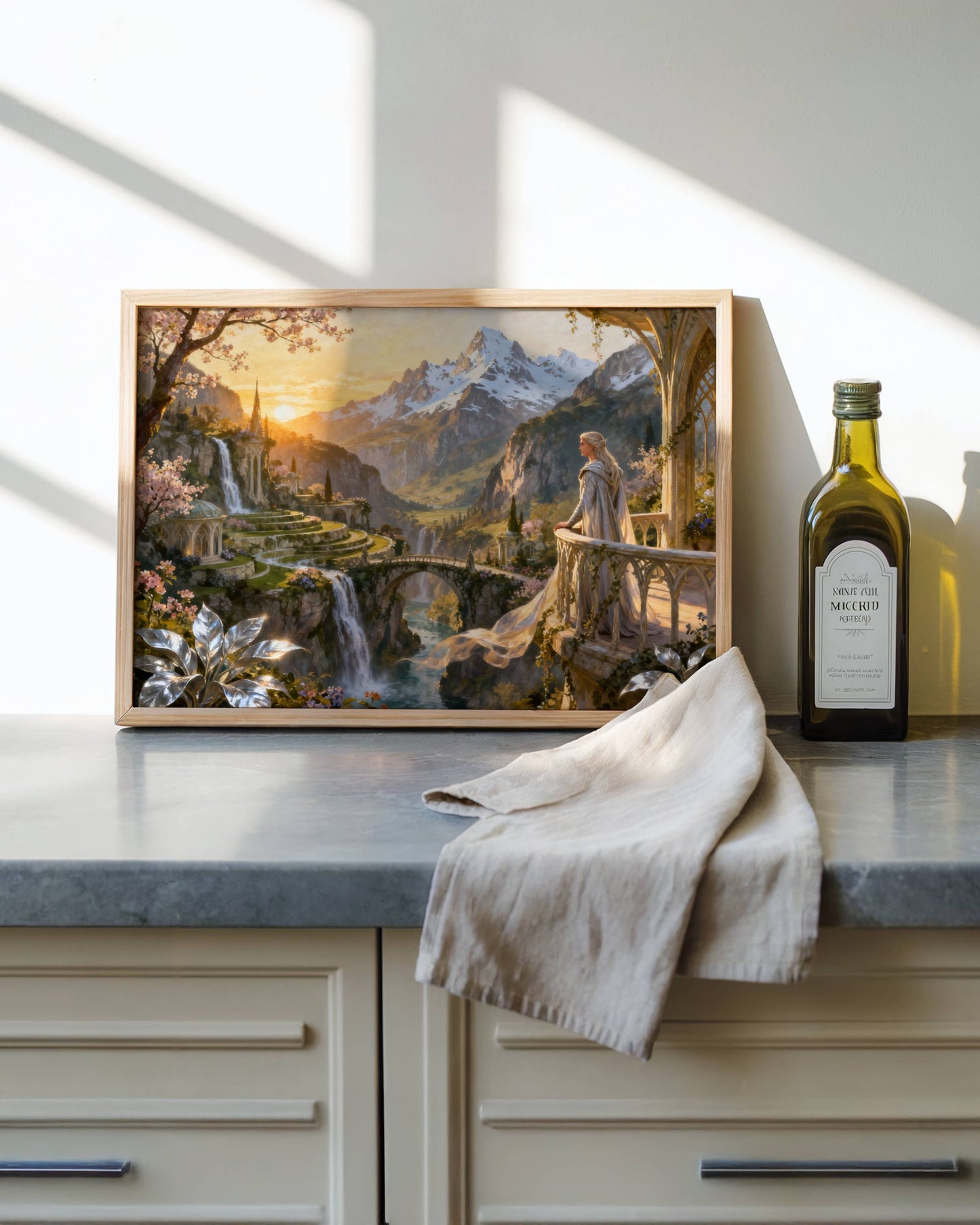 Enchanting Elf | Digital Download | Original Landscape Printable Wall Art | Fantasy Mystical Elven Nature Home Decor